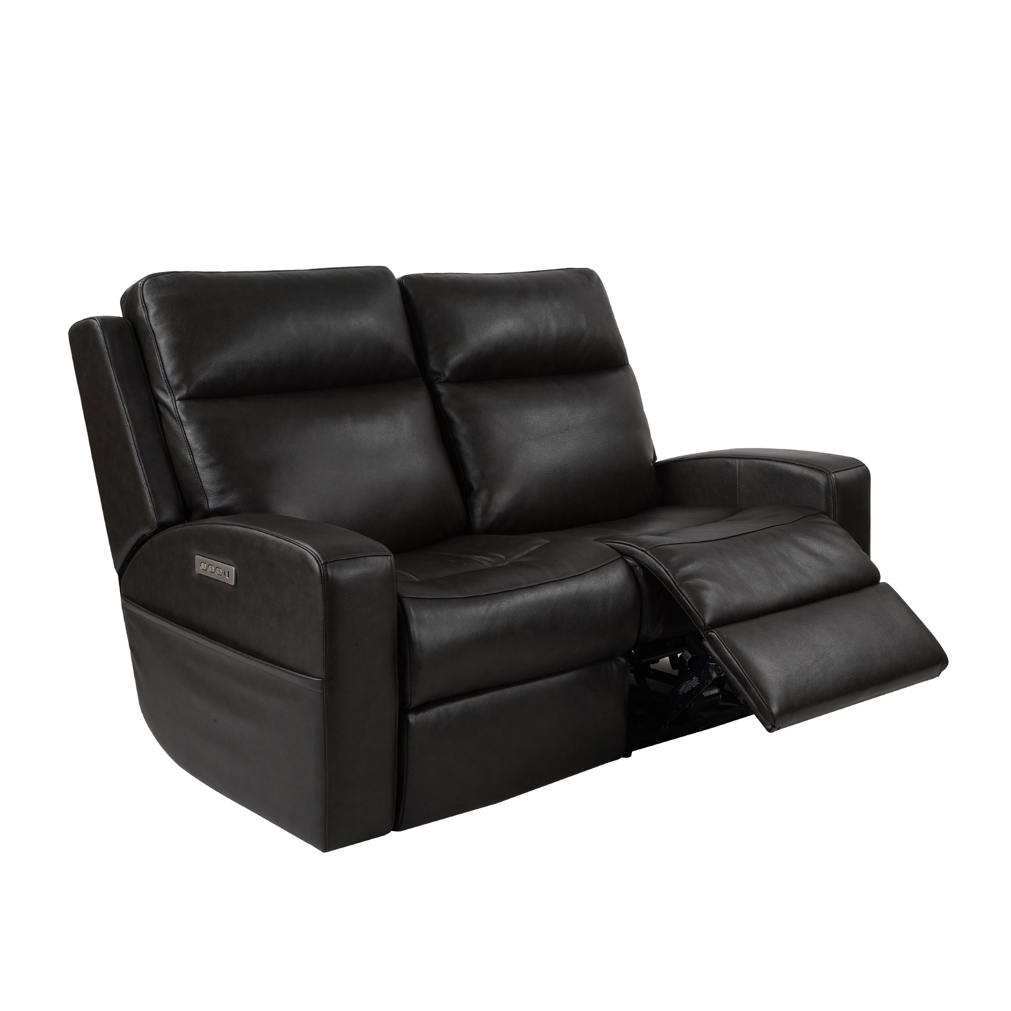 Caleb Triple Power Loveseat,Top Grain Leather,Lumbar Support,Adjustable Headrest,Storage Side Pocket,USB & Type C Charger Port