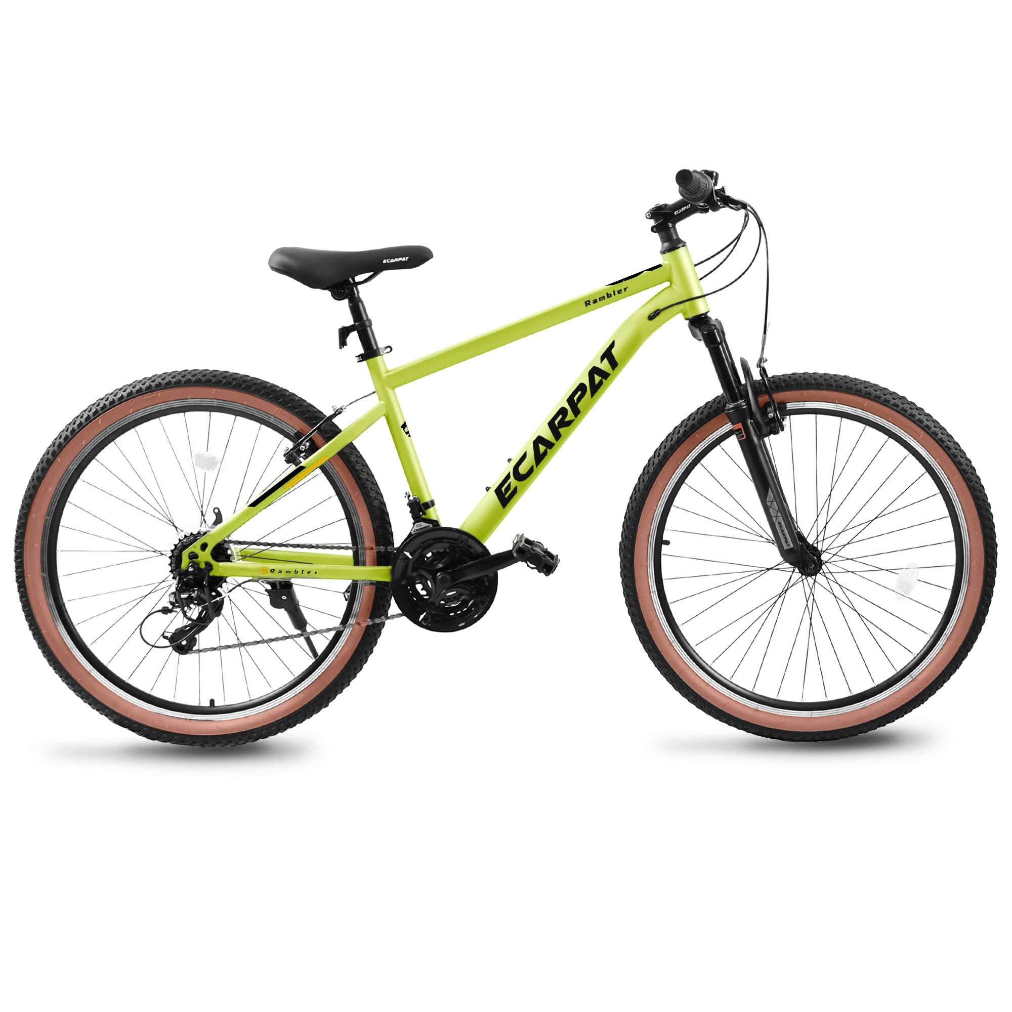 A26301 Ecarpat Mountain Bike 26 Inch Wheels, 21-Speed Mens Womens Trail Commuter City Mountain Bike, Carbon steel Frame V Brakes Grip Shifter Front Fo