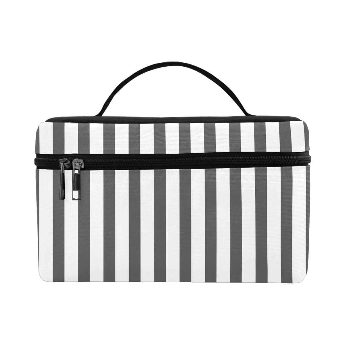 Cosmetic Bag, Stripe - Grey Bag,travel Case