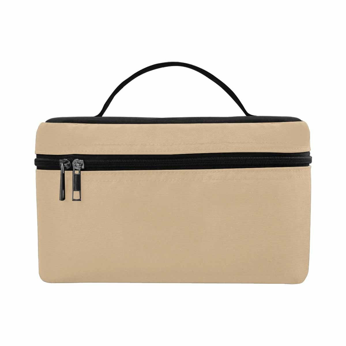 Cosmetic Bag, Tan Brown Travel Case