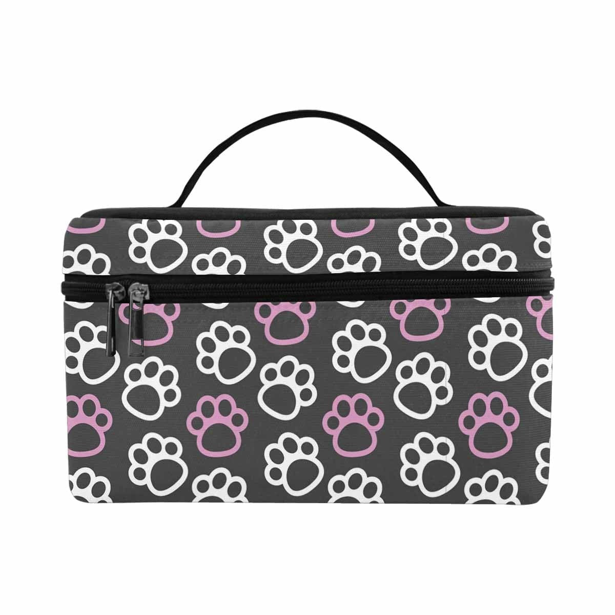 Cosmetic Bag, Paws - Pink And White Bag,travel Case