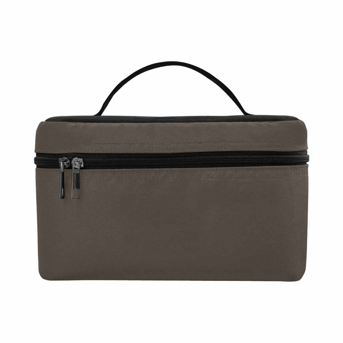 Cosmetic Bag, Dark Taupe Brown Travel Case