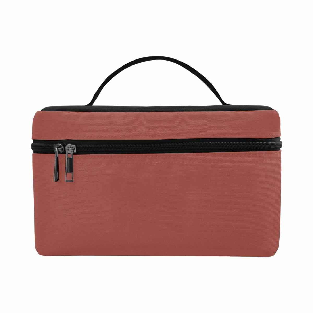 Cosmetic Bag, Cognac Red Travel Case