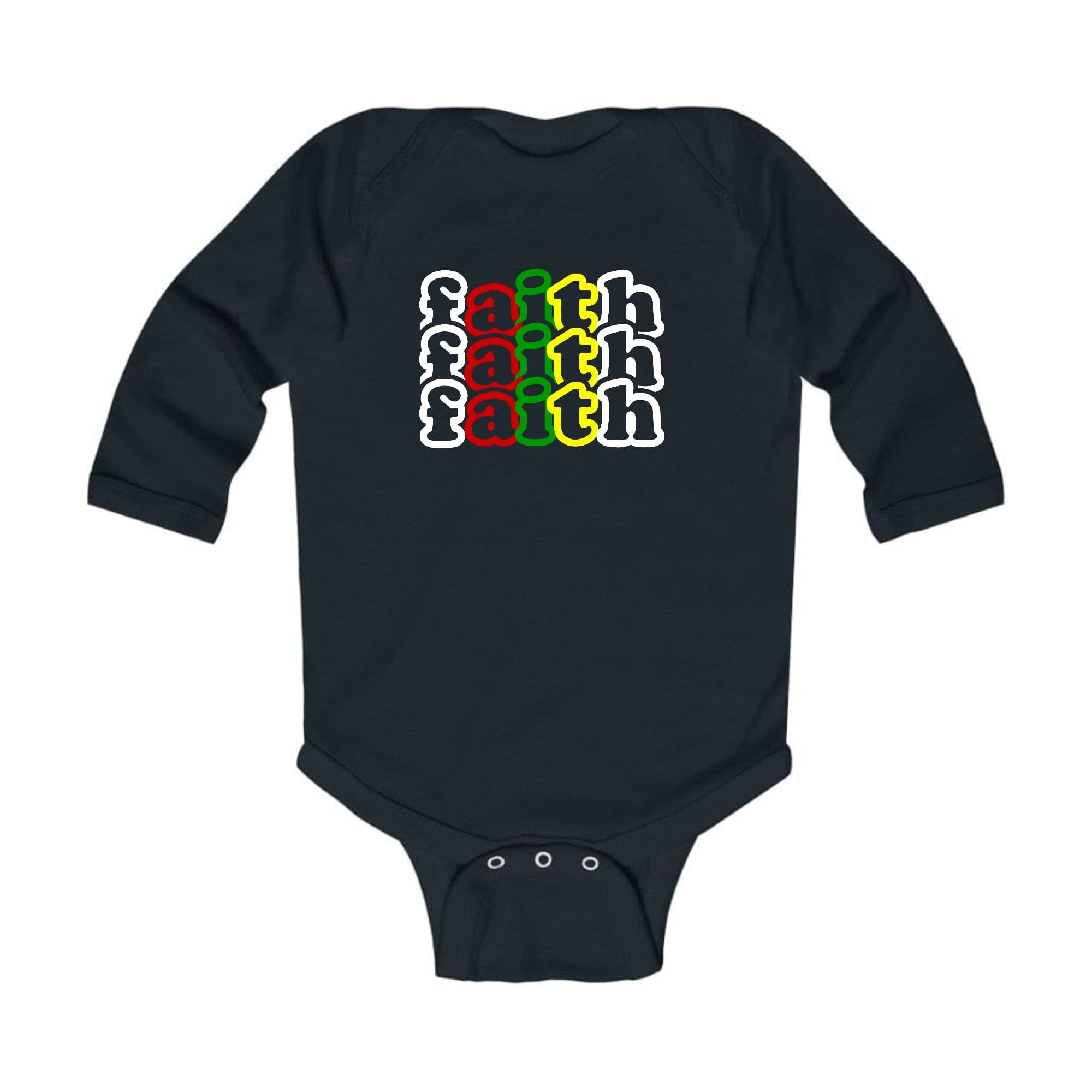 Infant Long Sleeve Graphic T-shirt Faith Stack Multicolor Illustration