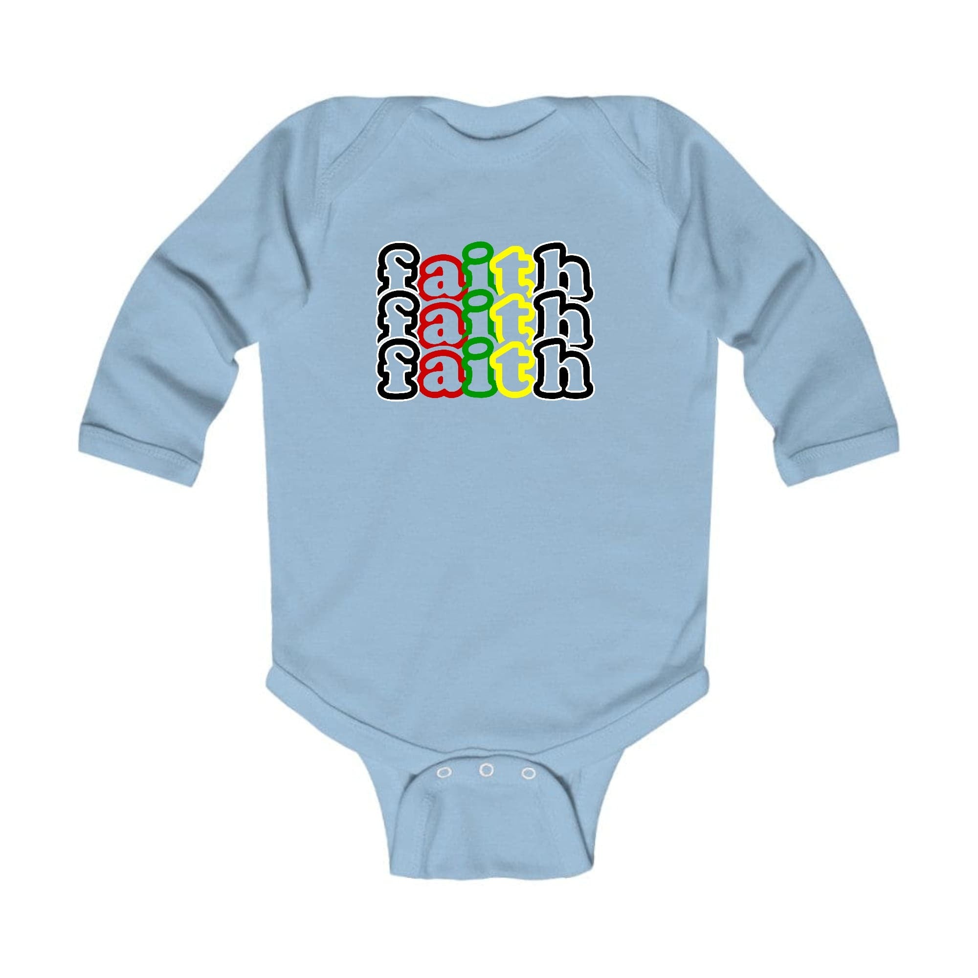 Infant Long Sleeve Graphic T-shirt Faith Stack Multicolor Black