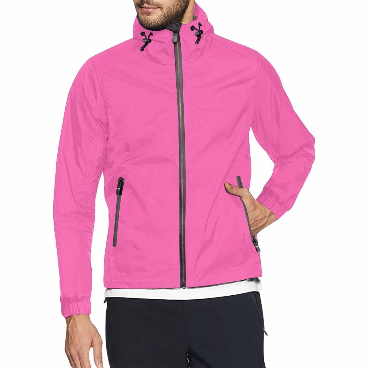 Hot Pink Hooded Windbreaker Jacket - Men / Women