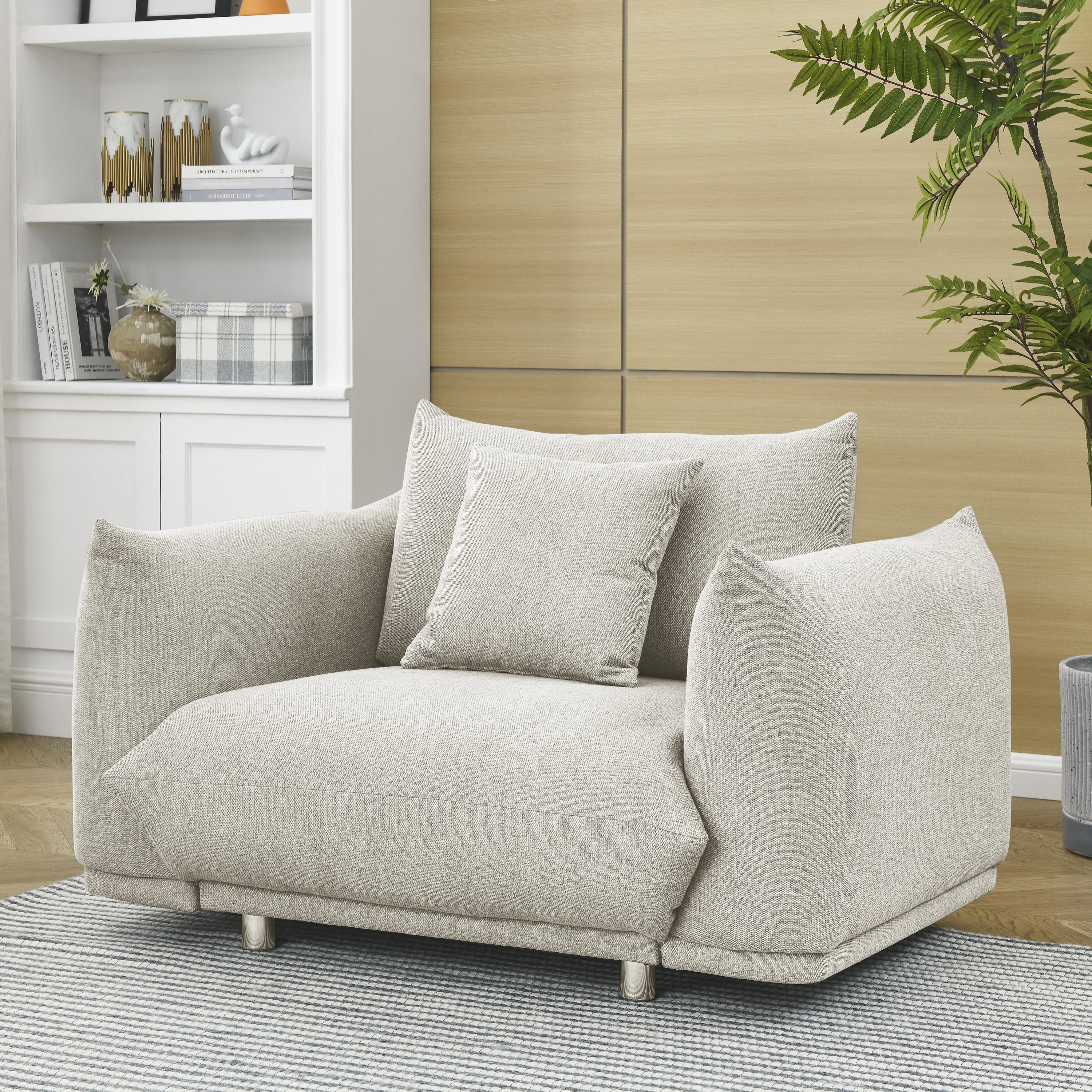 50.75''Living Room upholstered armchair bedroom, apartment, studio, office, waiting room,1pillow