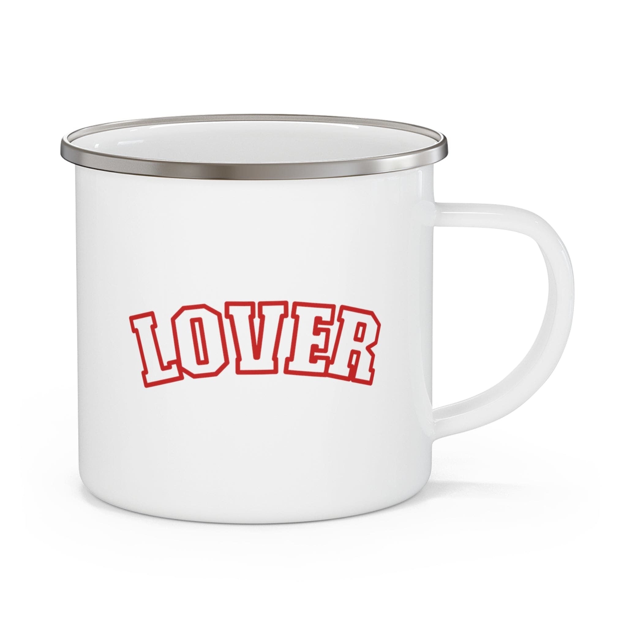 Enamel Camping Mug, Say It Soul Lover, Red