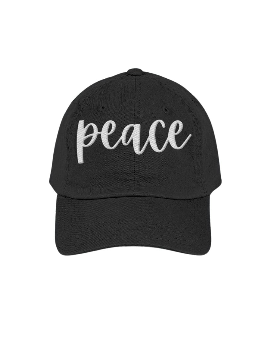 Chino Cap - Peace Embroidered Graphic Hat