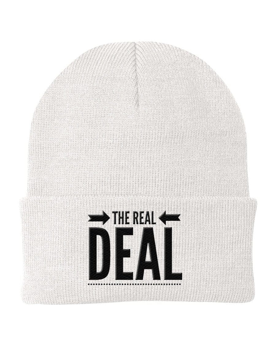 Beanie Cap - The Real Deal Embroidered Graphic / Cuffed Knit Hat