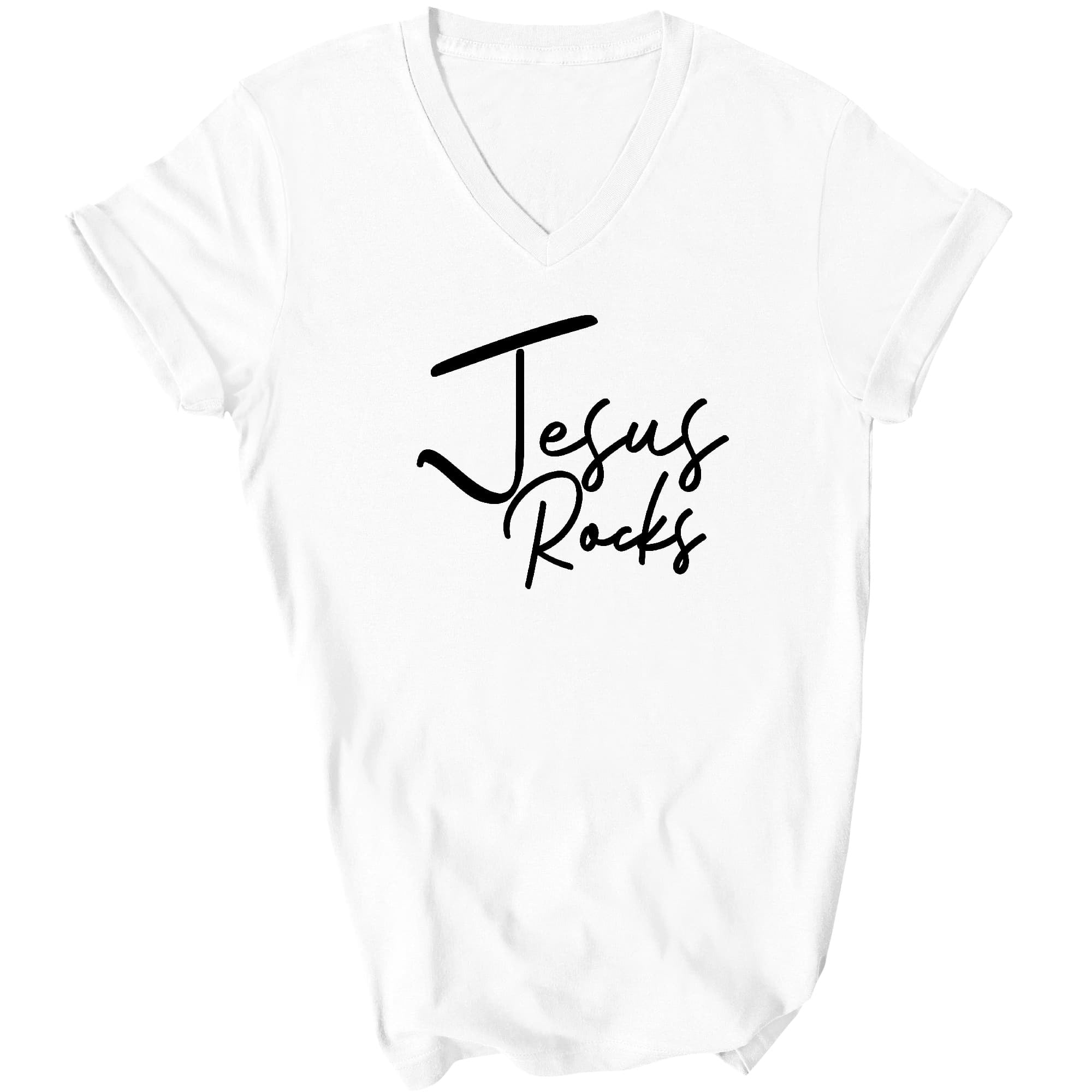 Jesus Rocks - Christian Inspiration Affirmation - Black Graphic