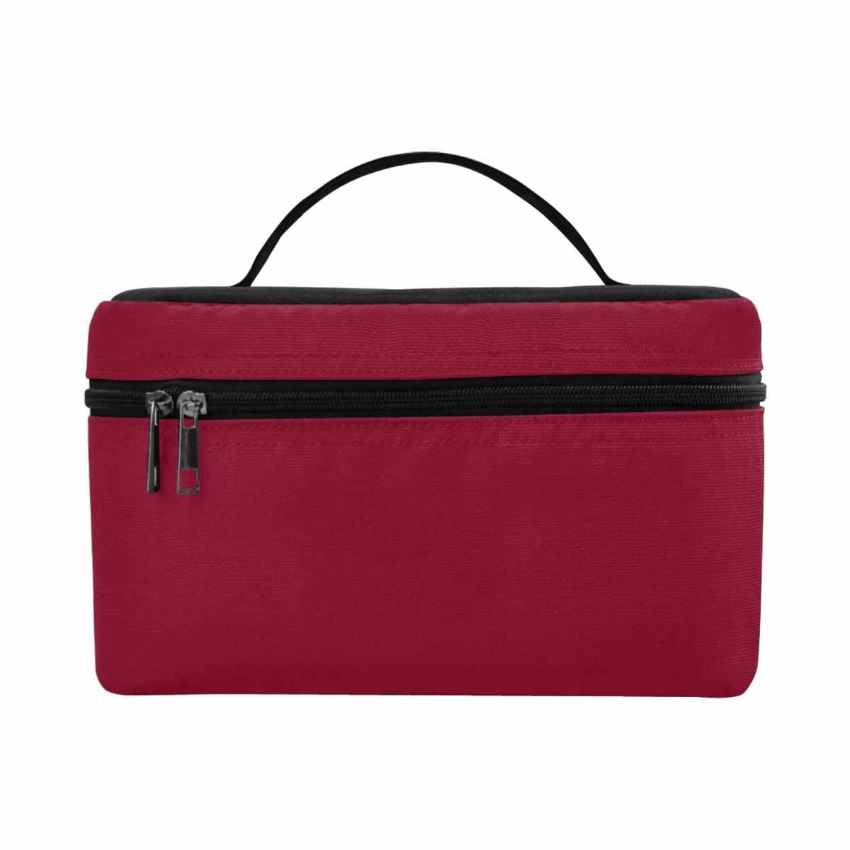 Cosmetic Bag, Burgundy Red Travel Case