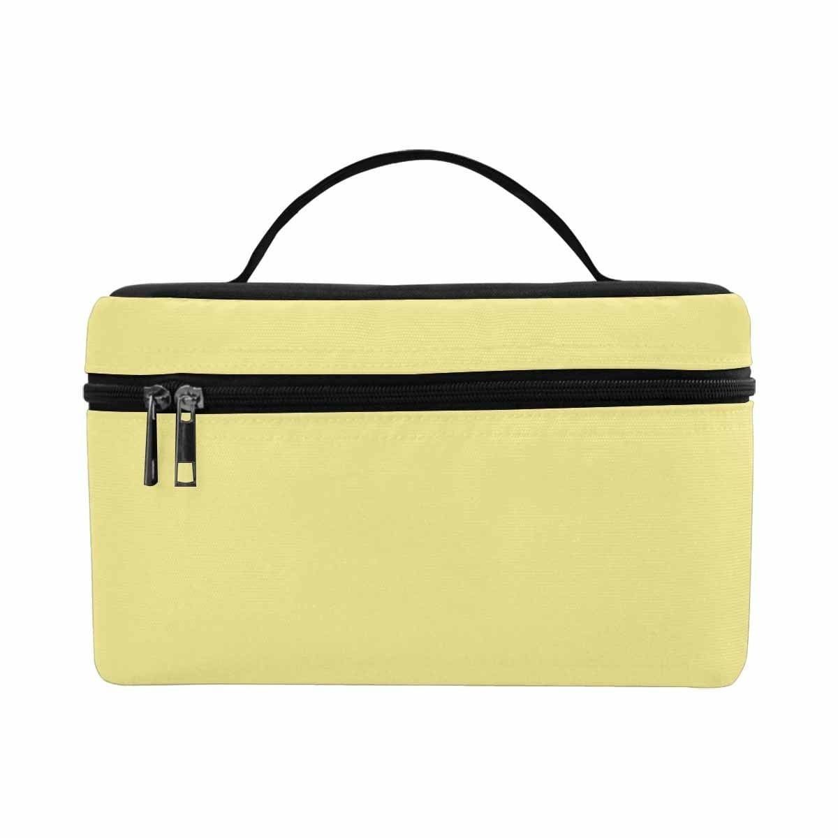 Cosmetic Bag, Khaki Yellow Travel Case