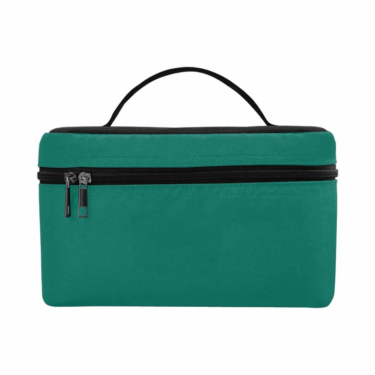 Cosmetic Bag, Teal Green Travel Case