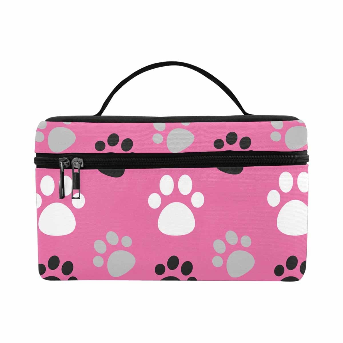 Cosmetic Bag, Tri-color Paws - Pink Bag,travel Case