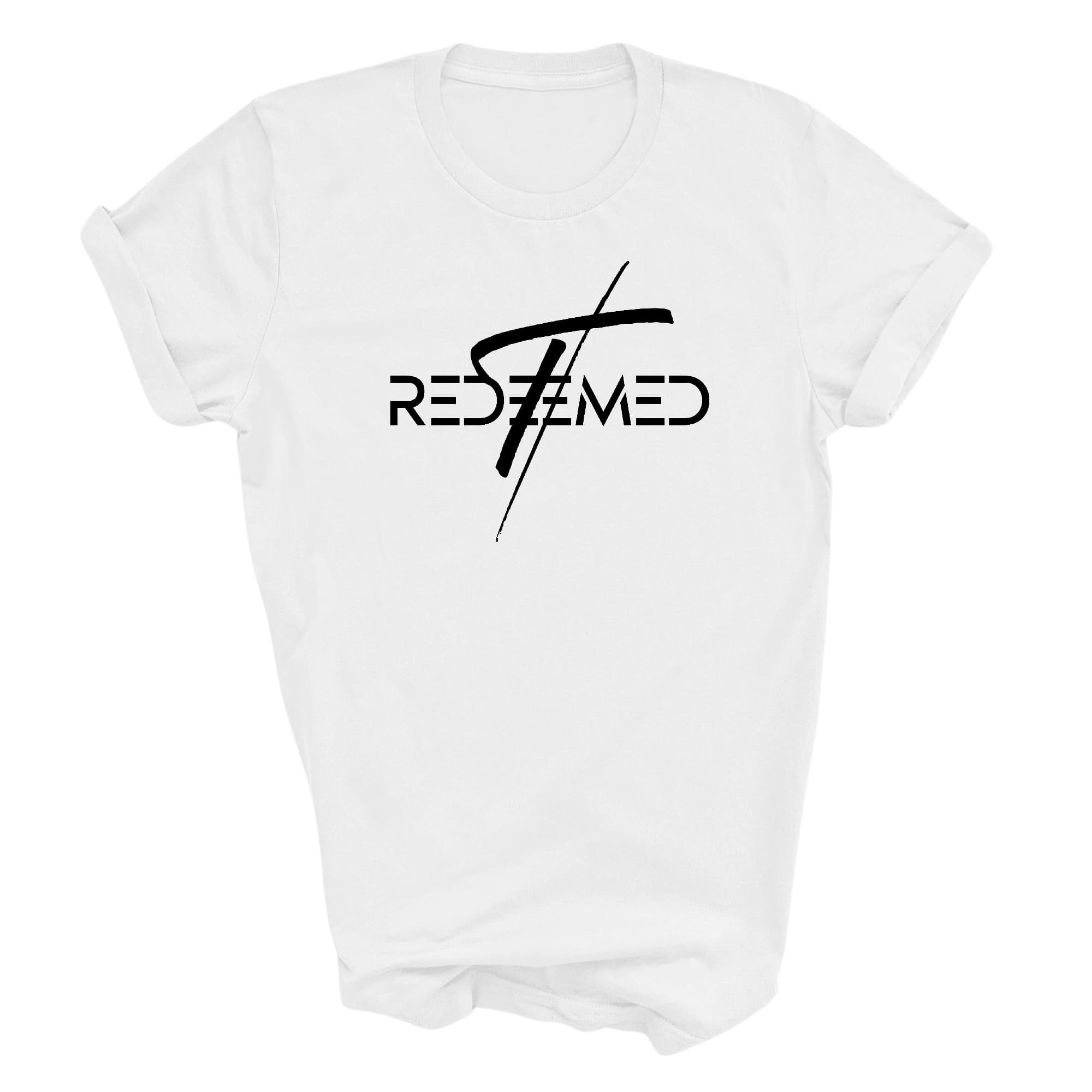 Graphic Tee T-shirt Redeemed Cross Black Illustration