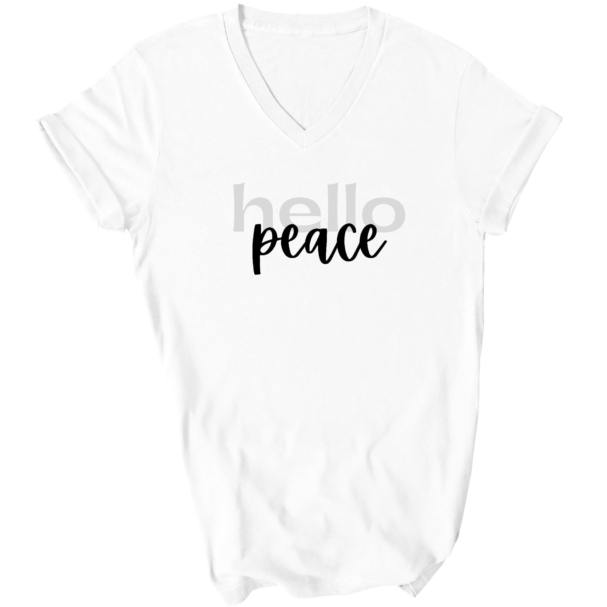 Hello Peace Motivational Peaceful Aspiration - Grey/black Graphic