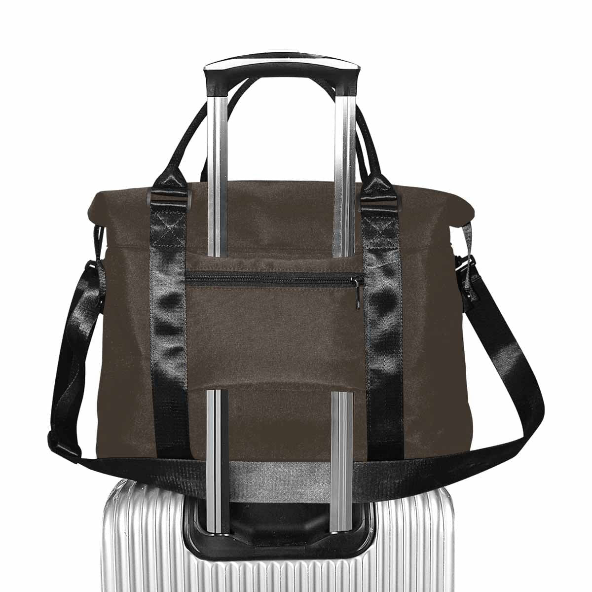 Dark Taupe Brown Duffel Bag, Large Travel Carry On
