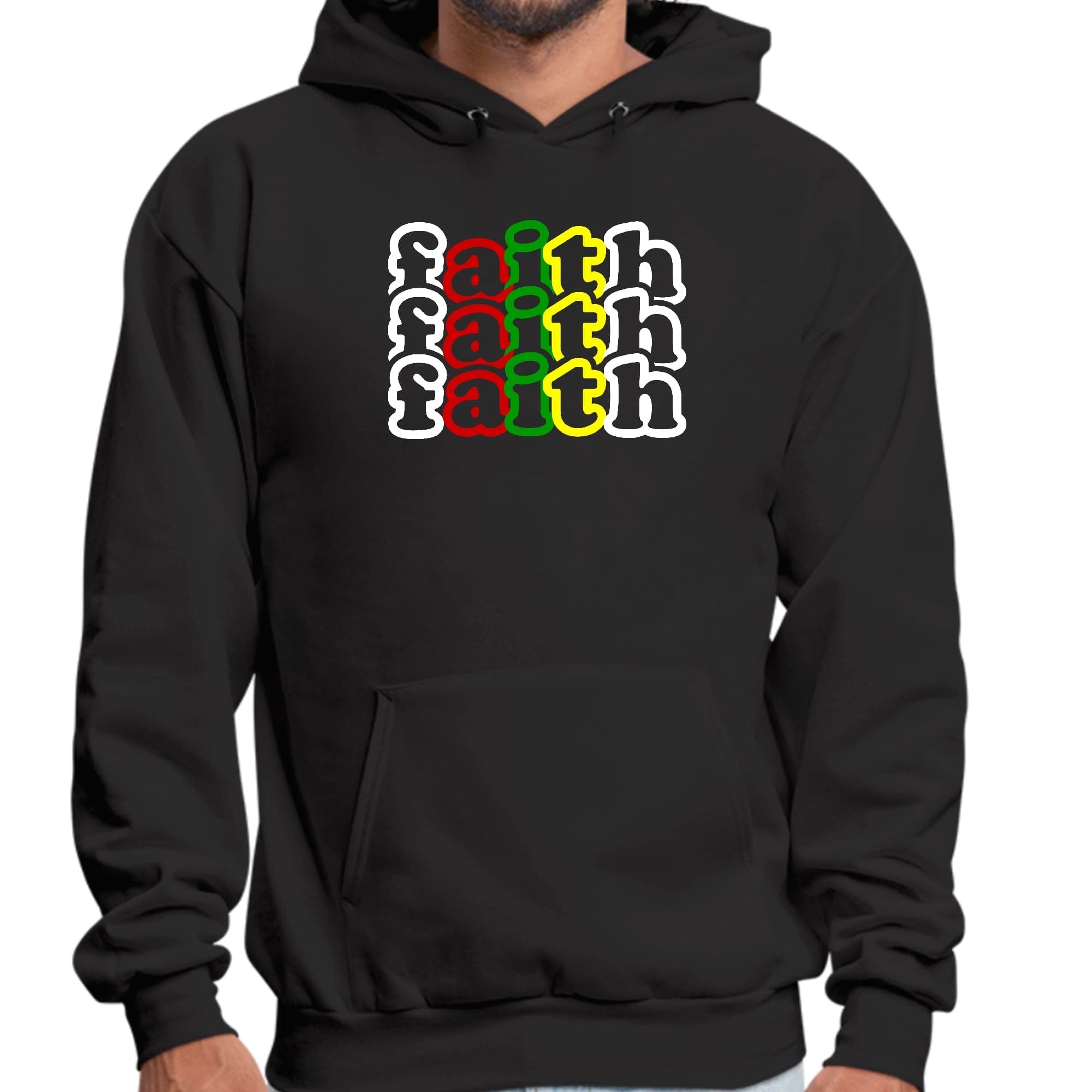 Faith Stack Multicolor Illustration Graphic Hoodie