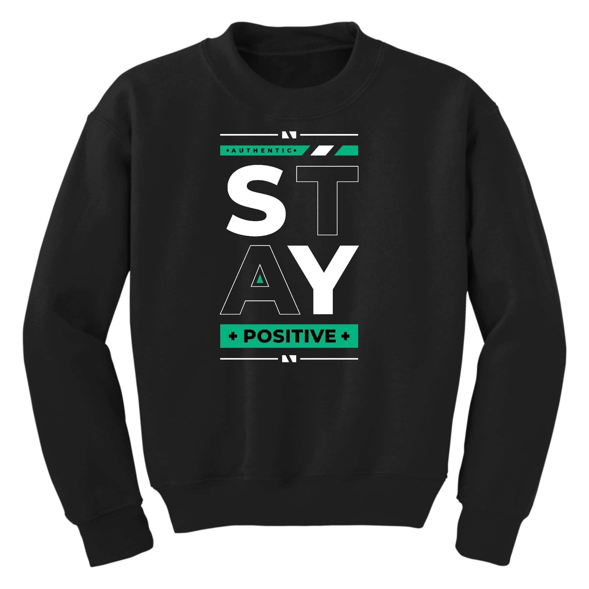 Girls Graphic Sweatshirt, Stay Positive