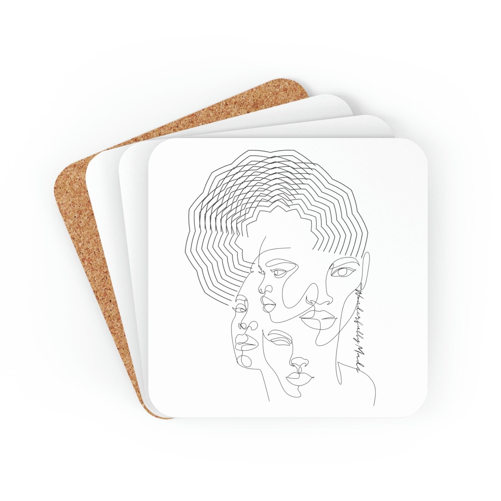 Home Decor, Coaster Set - 4 Piece Home/office, Every Woman Is Wonderfully Made, Affirmations