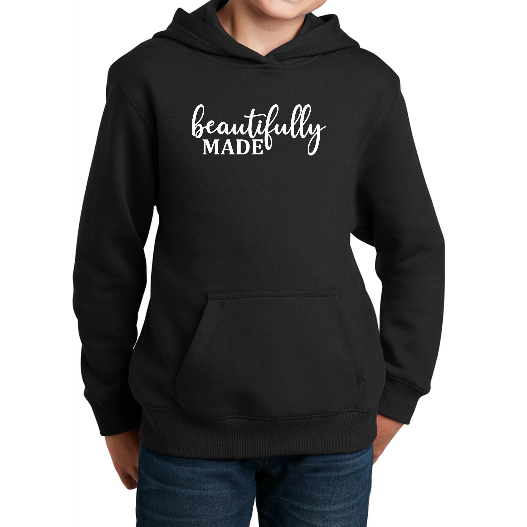 Beautifully Made Inspiration Affirmation Girls Graphic Hoodie