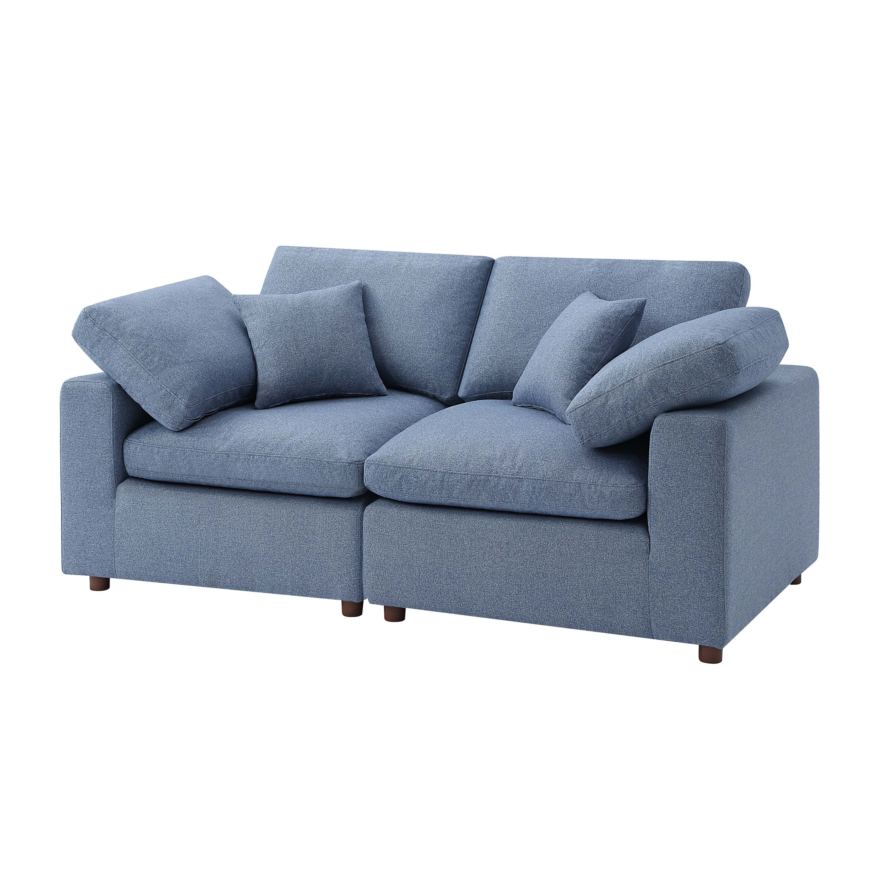 Modern Modular Sectional Sofa Set, Self-customization Design Sofa, Blue