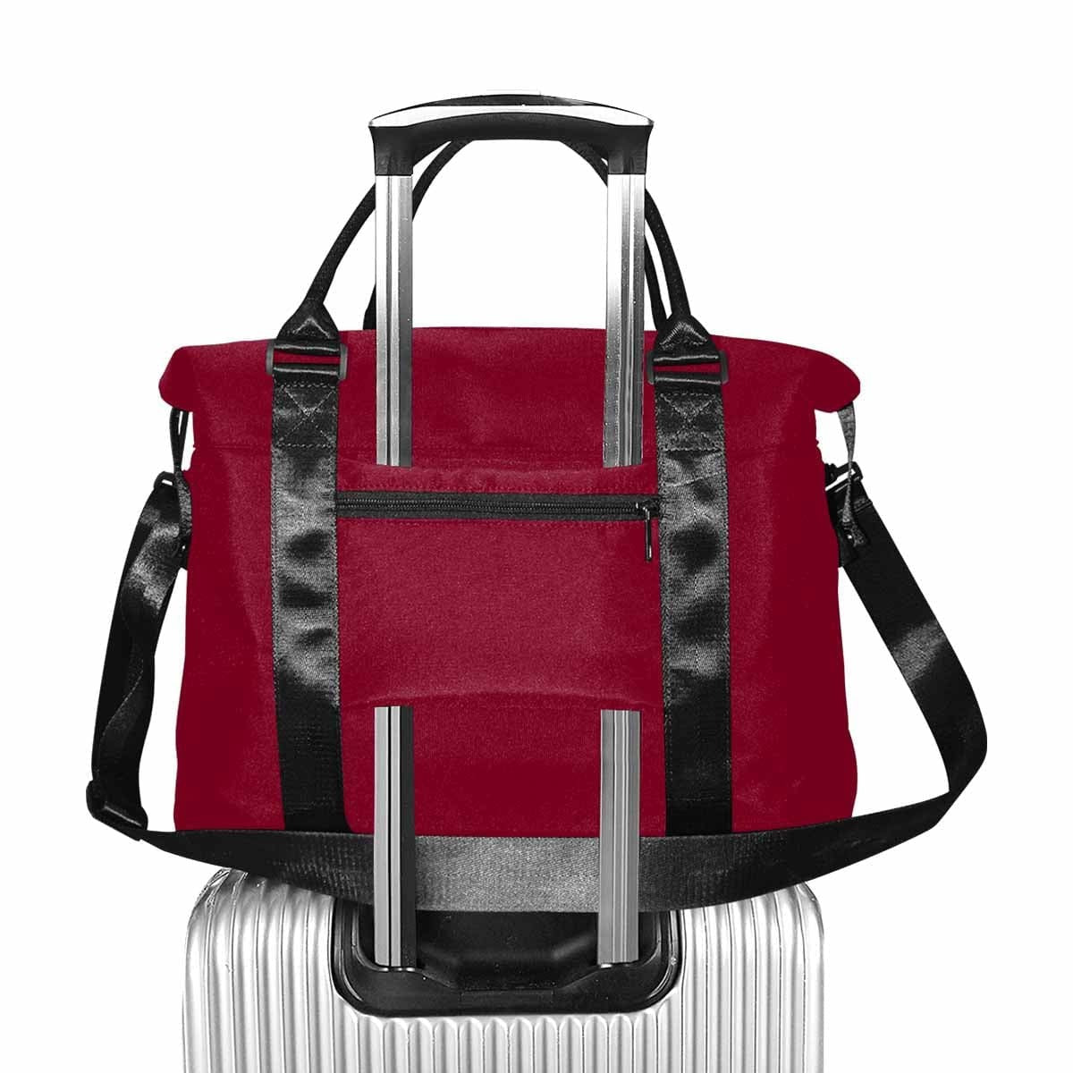 Burgundy Red Duffel Bag, Large Travel Carry On