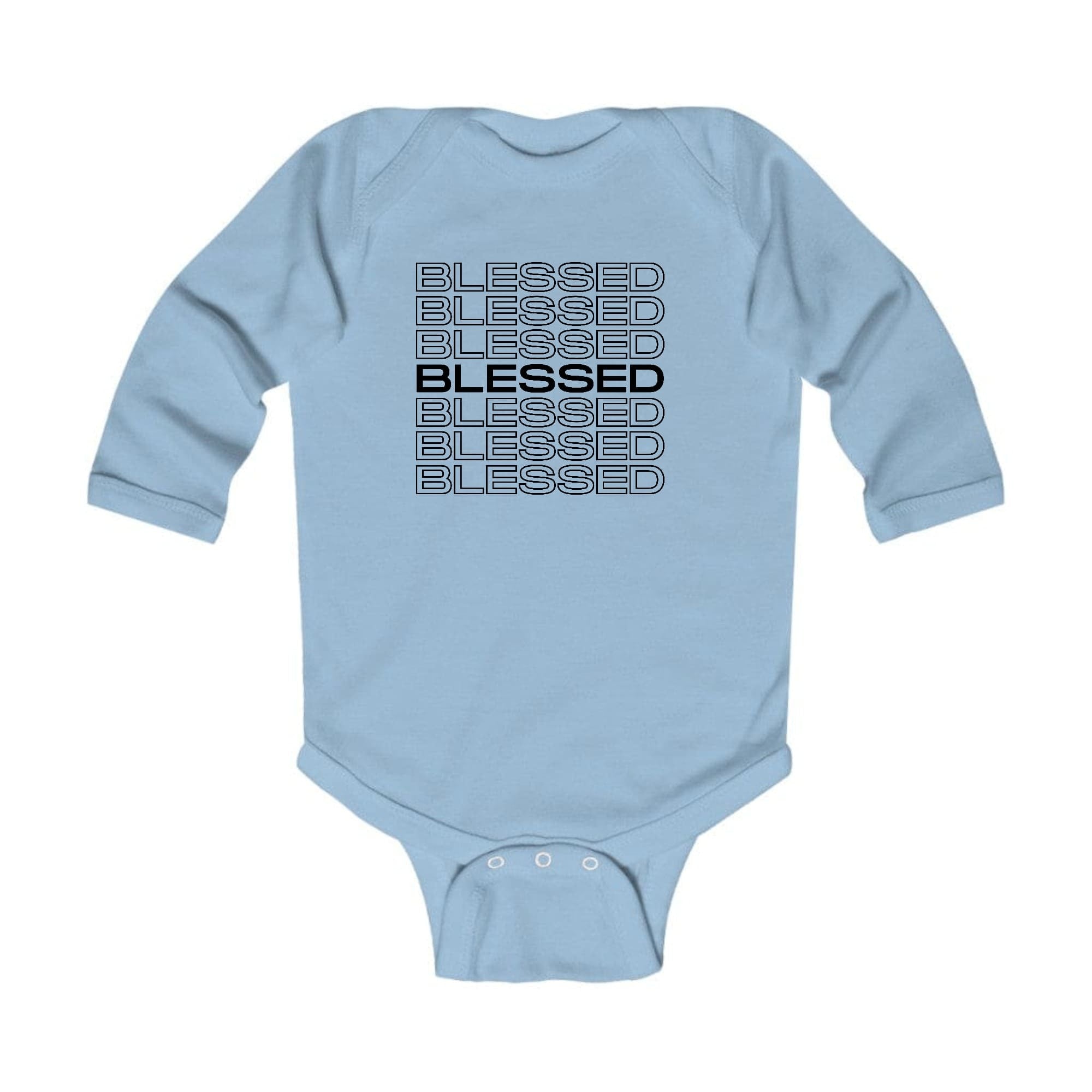 Infant Long Sleeve Graphic T-shirt Stacked Blessed Print -