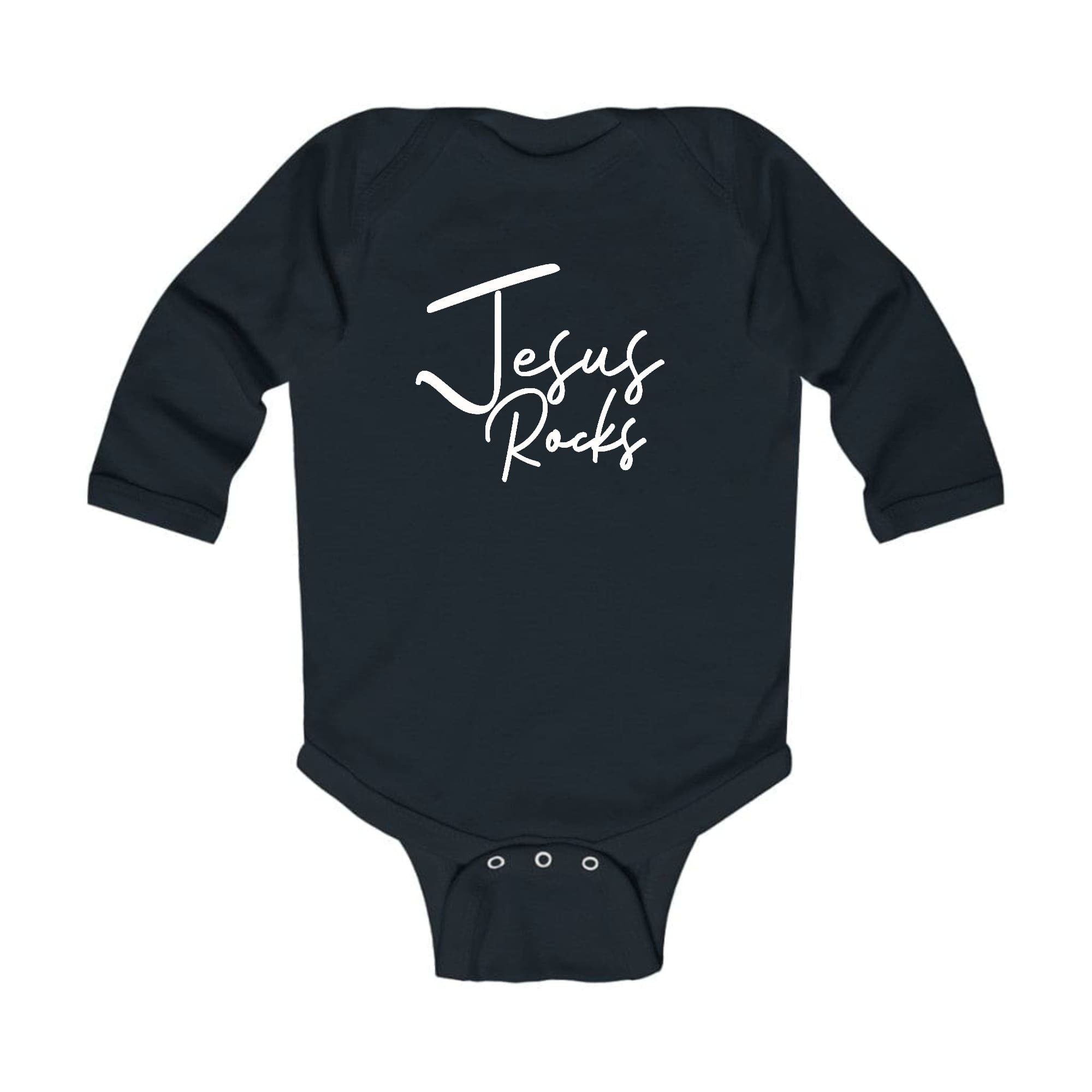 Infant Long Sleeve Graphic T-shirt Jesus Rocks - Christian