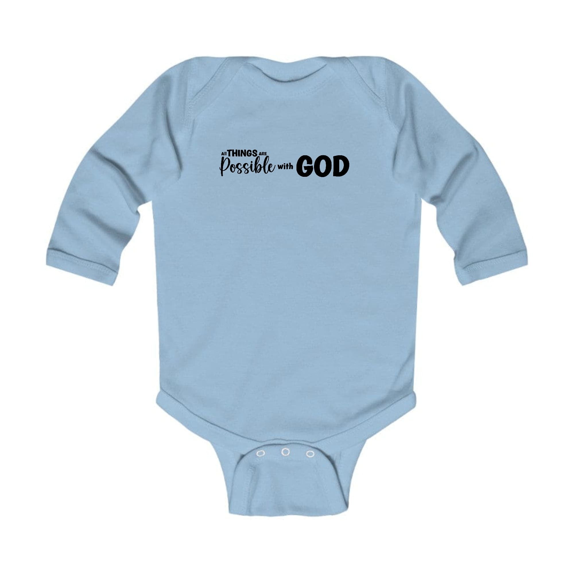 Infant Long Sleeve Graphic T-shirt All Things Are Possible With God -