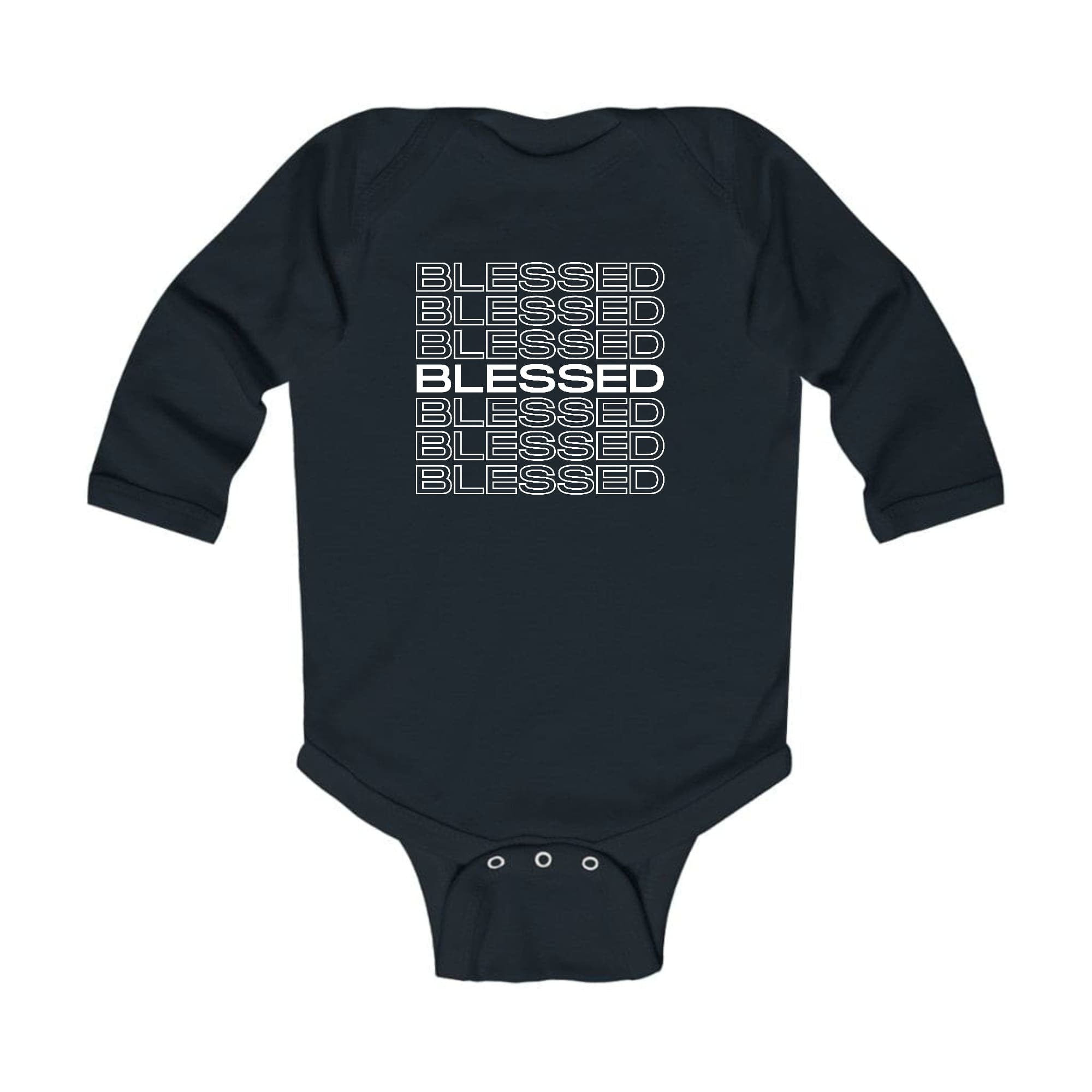 Infant Long Sleeve Graphic T-shirt Stacked Blessed Illustration