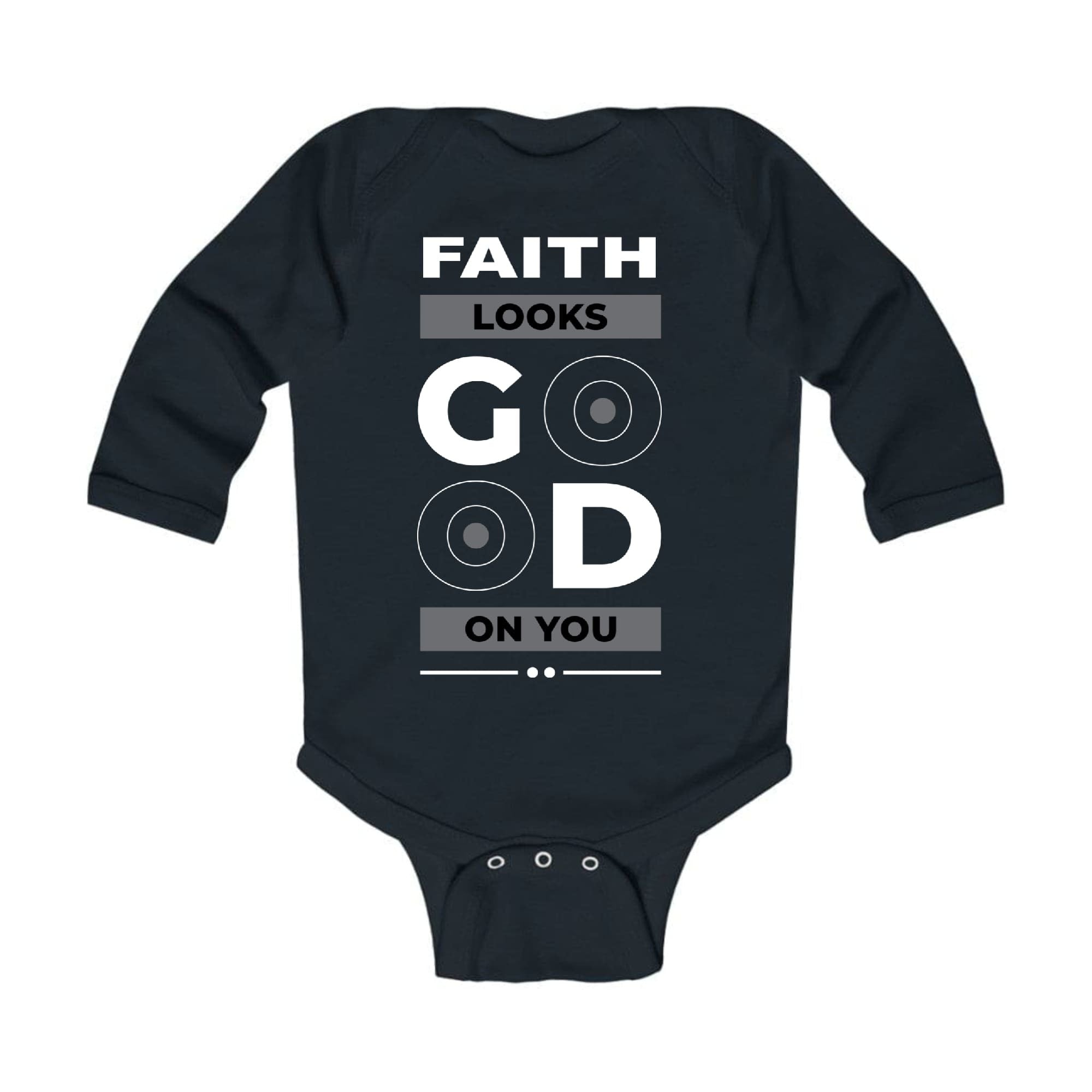 Infant Long Sleeve Graphic T-shirt Faith Looks Good On You