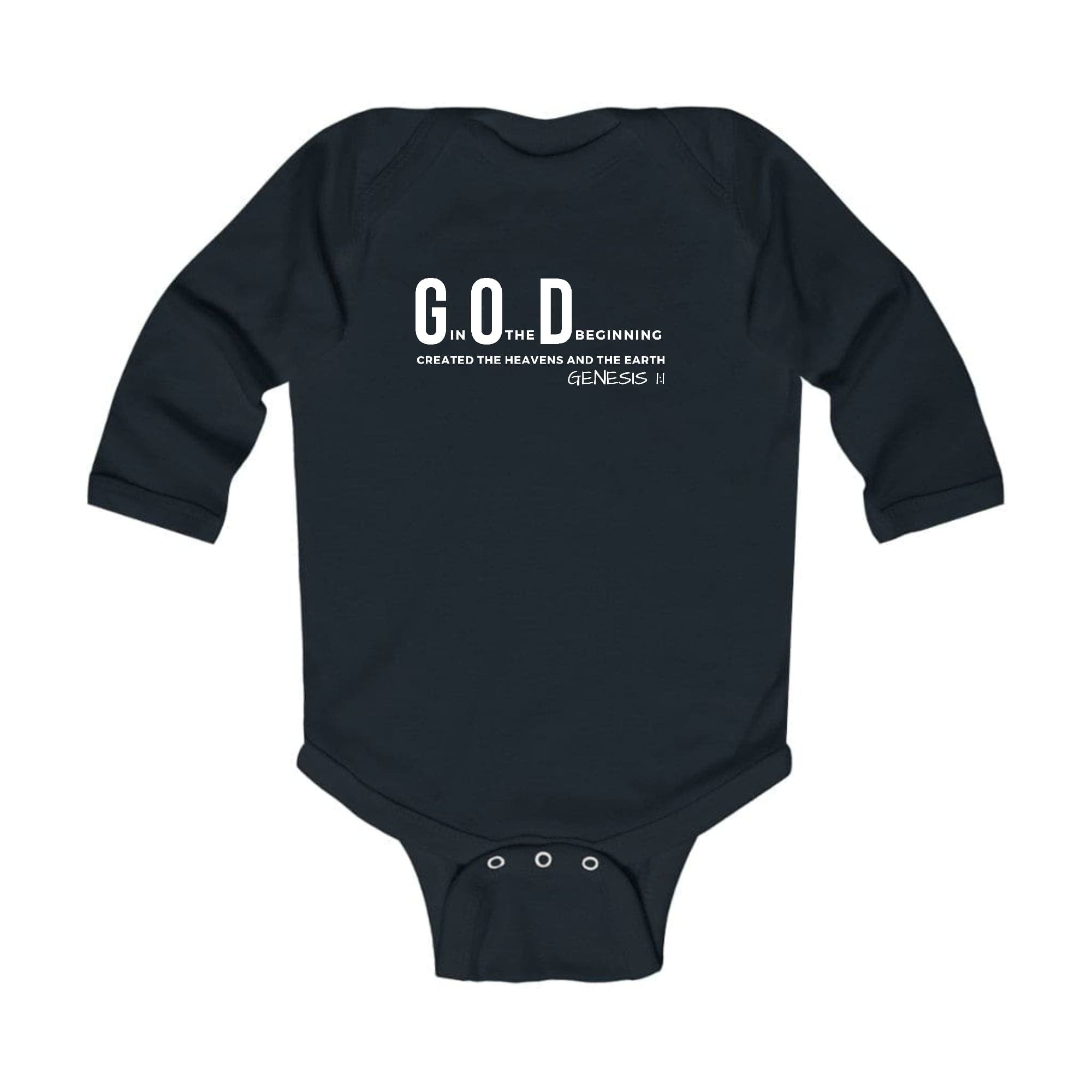 Infant Long Sleeve Graphic T-shirt God In The Beginning Created The