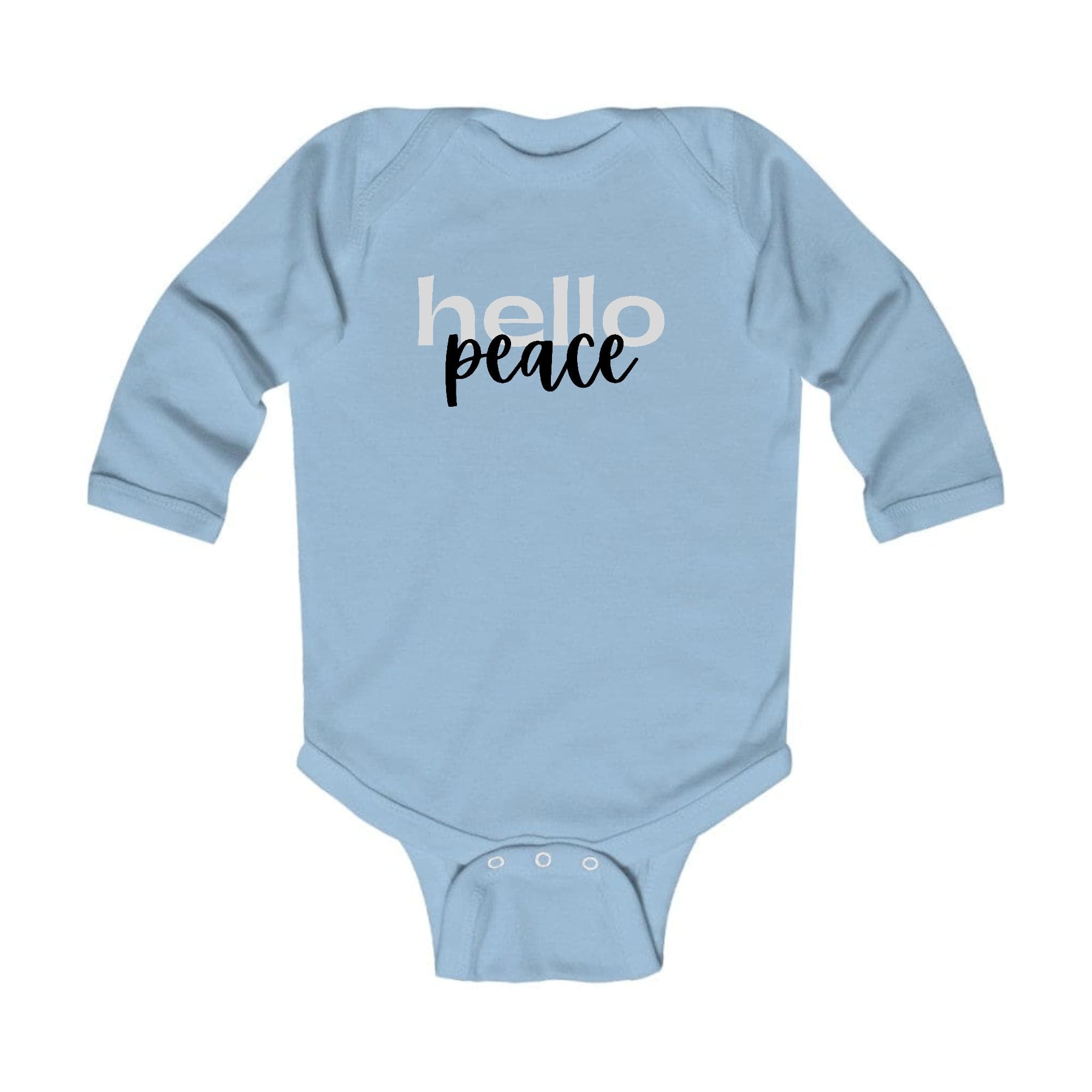 Infant Long Sleeve Graphic T-shirt Hello Peace Motivational Peaceful