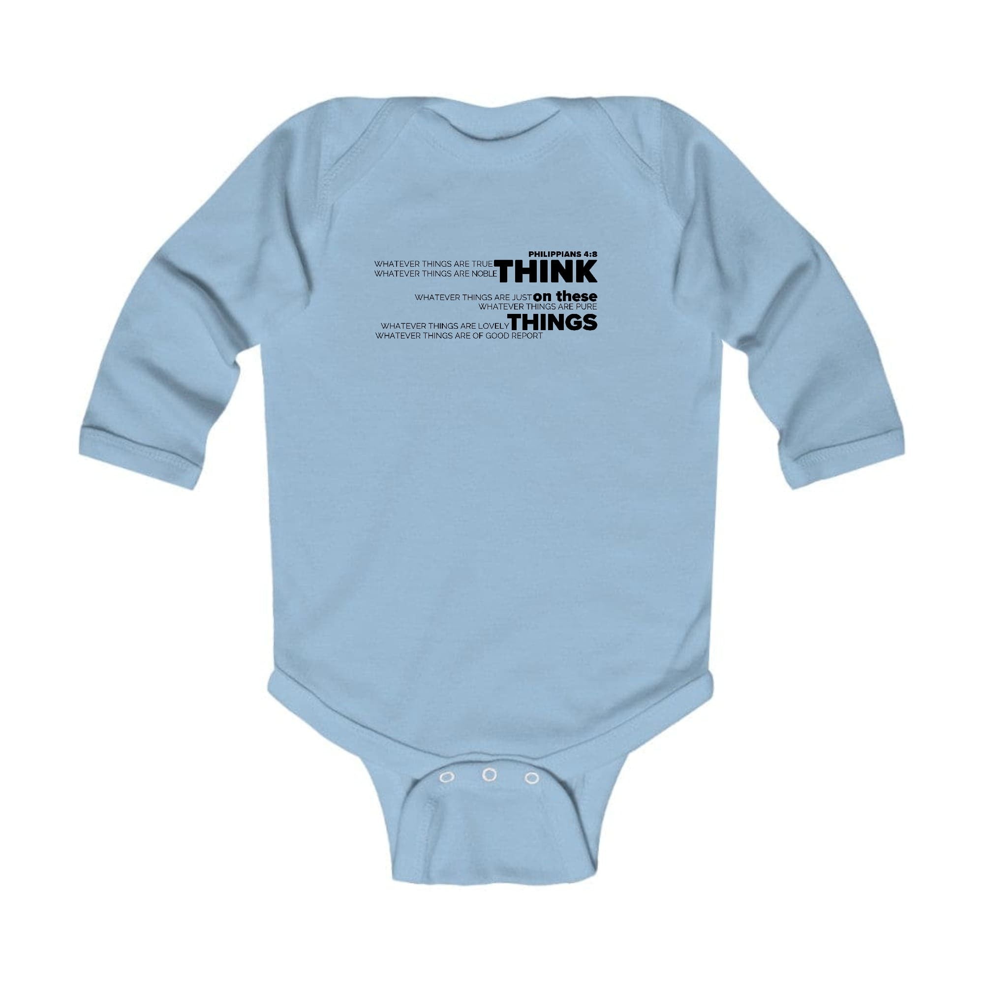 Infant Long Sleeve Graphic T-shirt Think On These Things Black