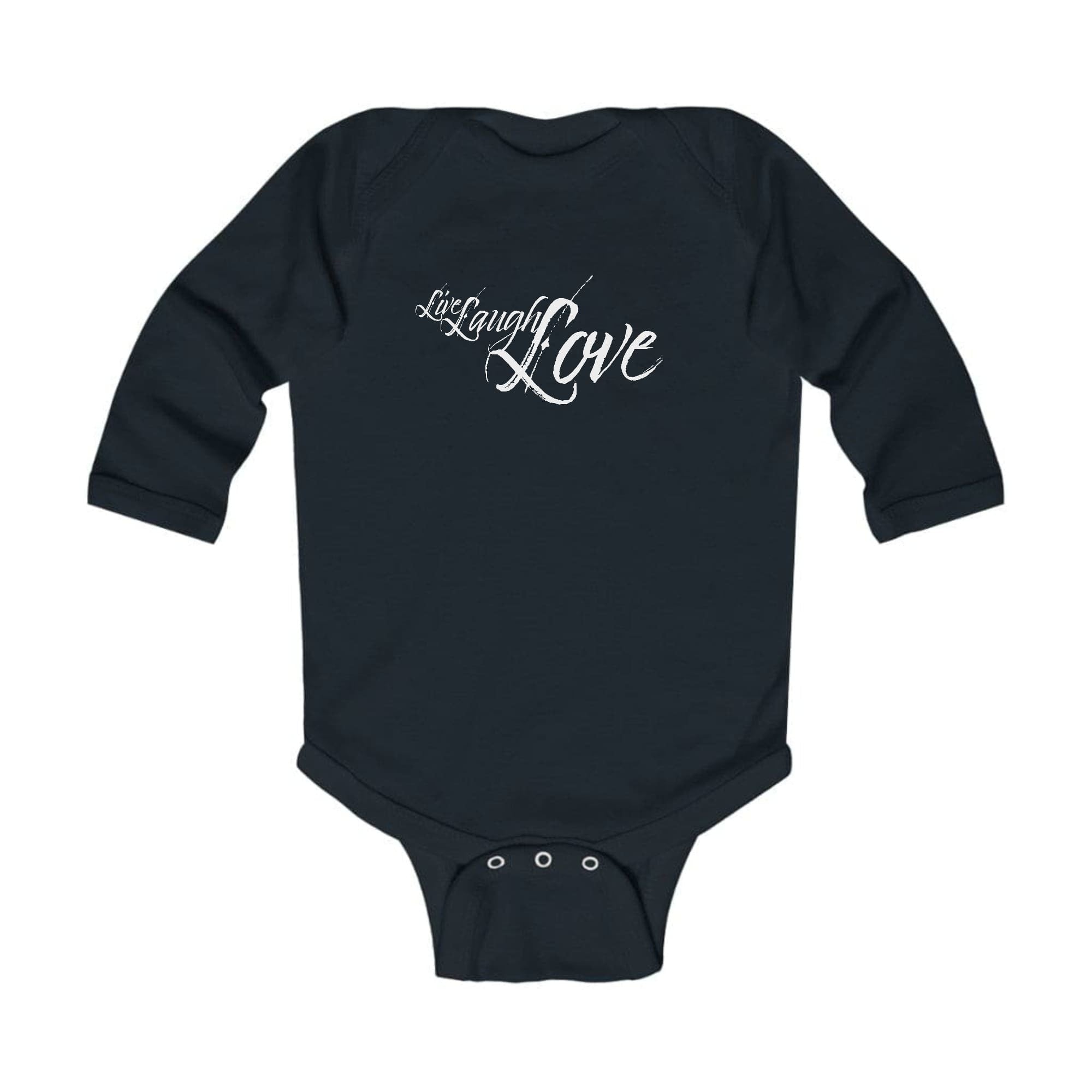 Infant Long Sleeve Graphic T-shirt Live Laugh Love Light Grey