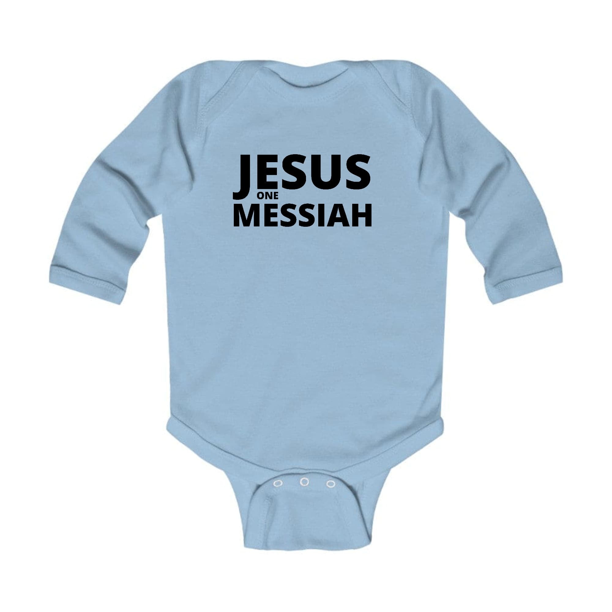 Infant Long Sleeve Graphic T-shirt Jesus One Messiah Black