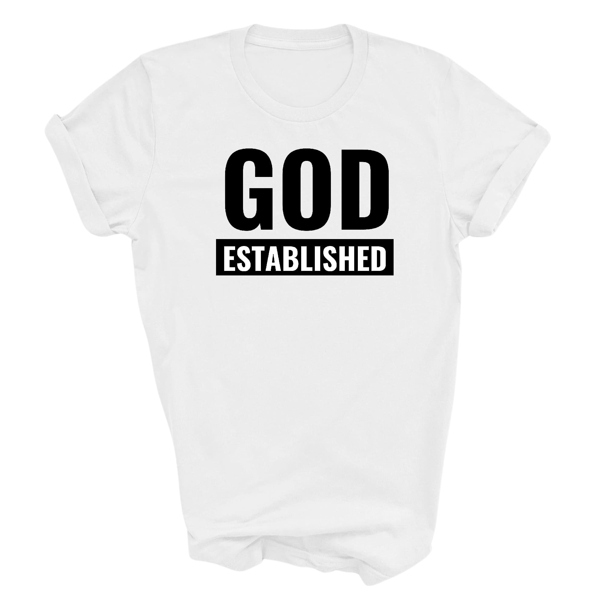 Graphic Tee T-shirt God Established Black Illustration