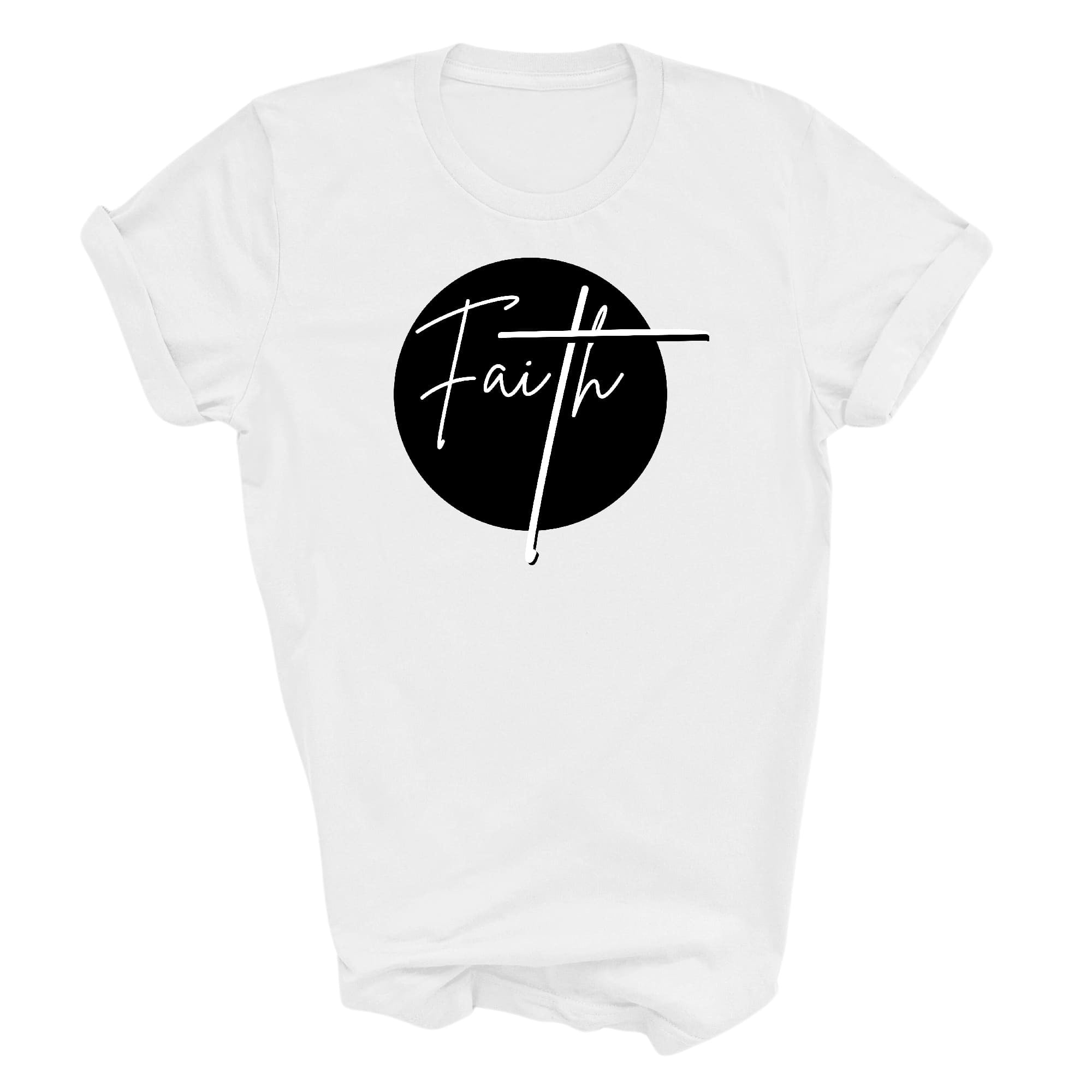 Graphic Tee T-shirt Faith - Christian Affirmation - Black And White