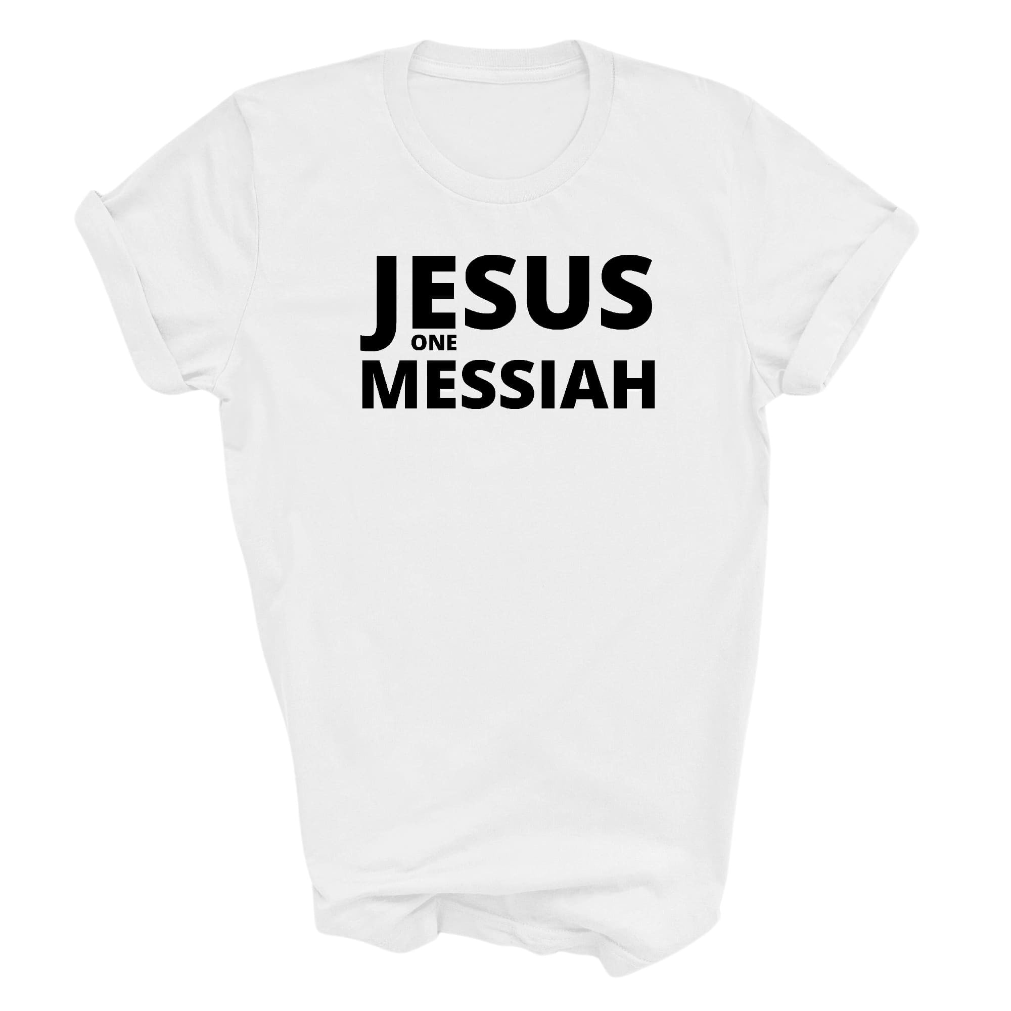 Graphic Tee T-shirt Jesus One Messiah Black Illustration