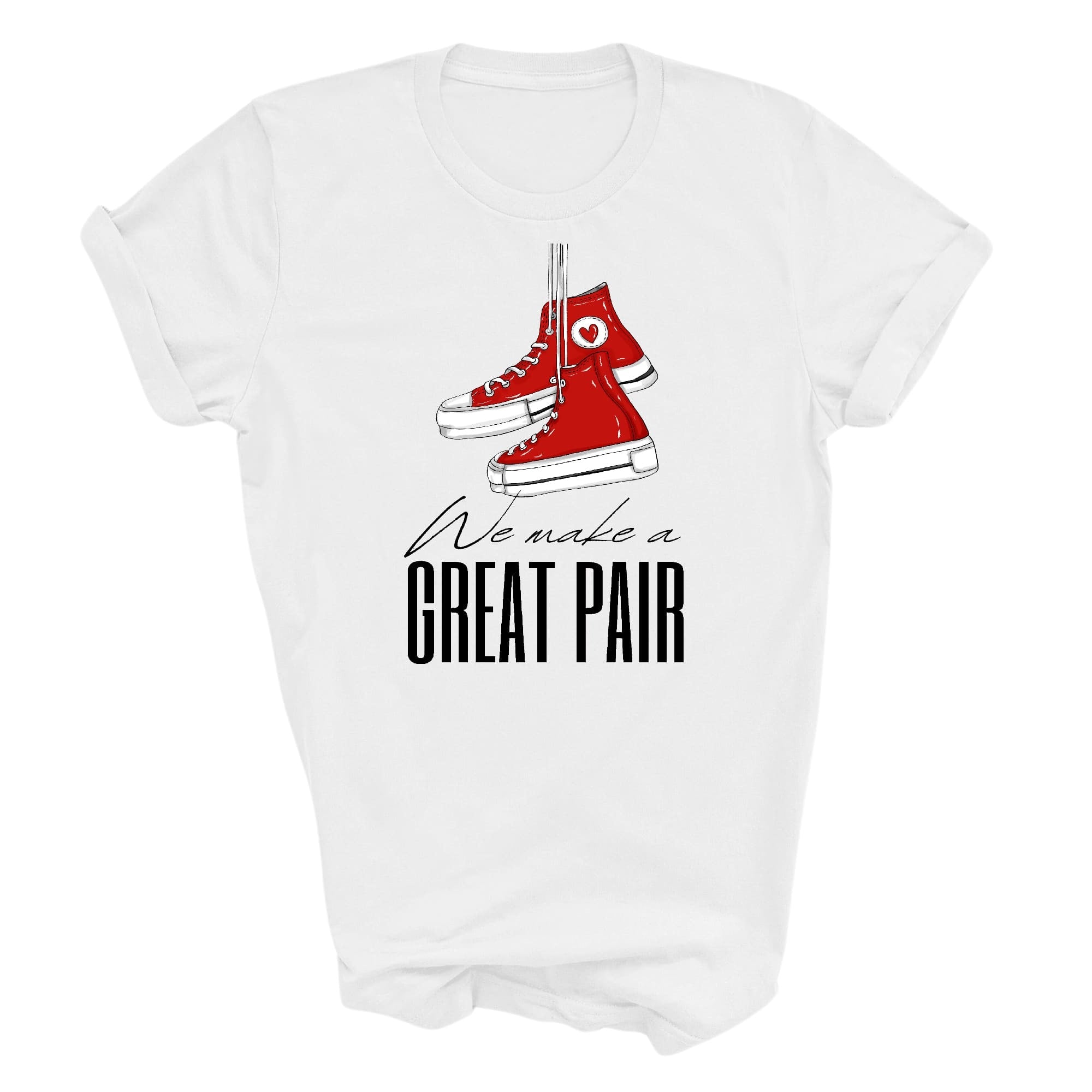 Graphic Tee T-shirt Say It Soul We Make a Great Pair, Black