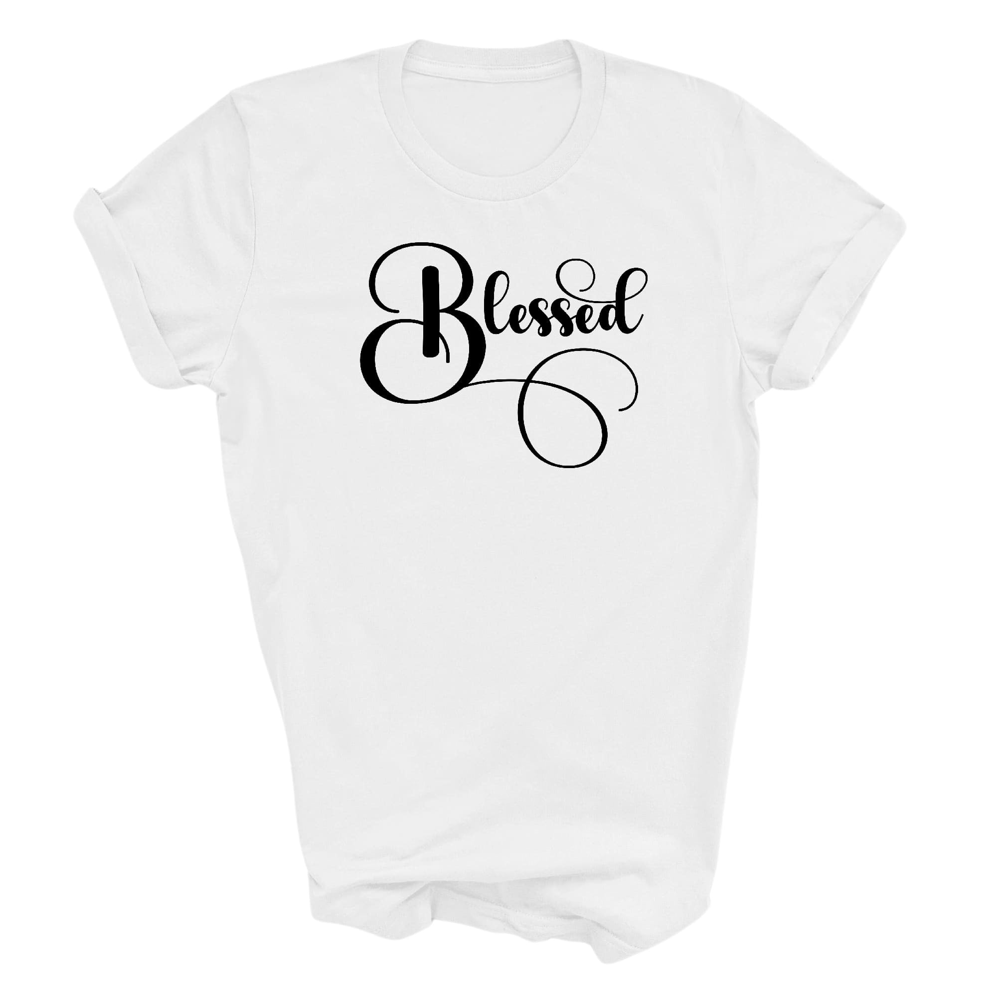 Graphic Tee T-shirt Blessed Black Graphic Illustration