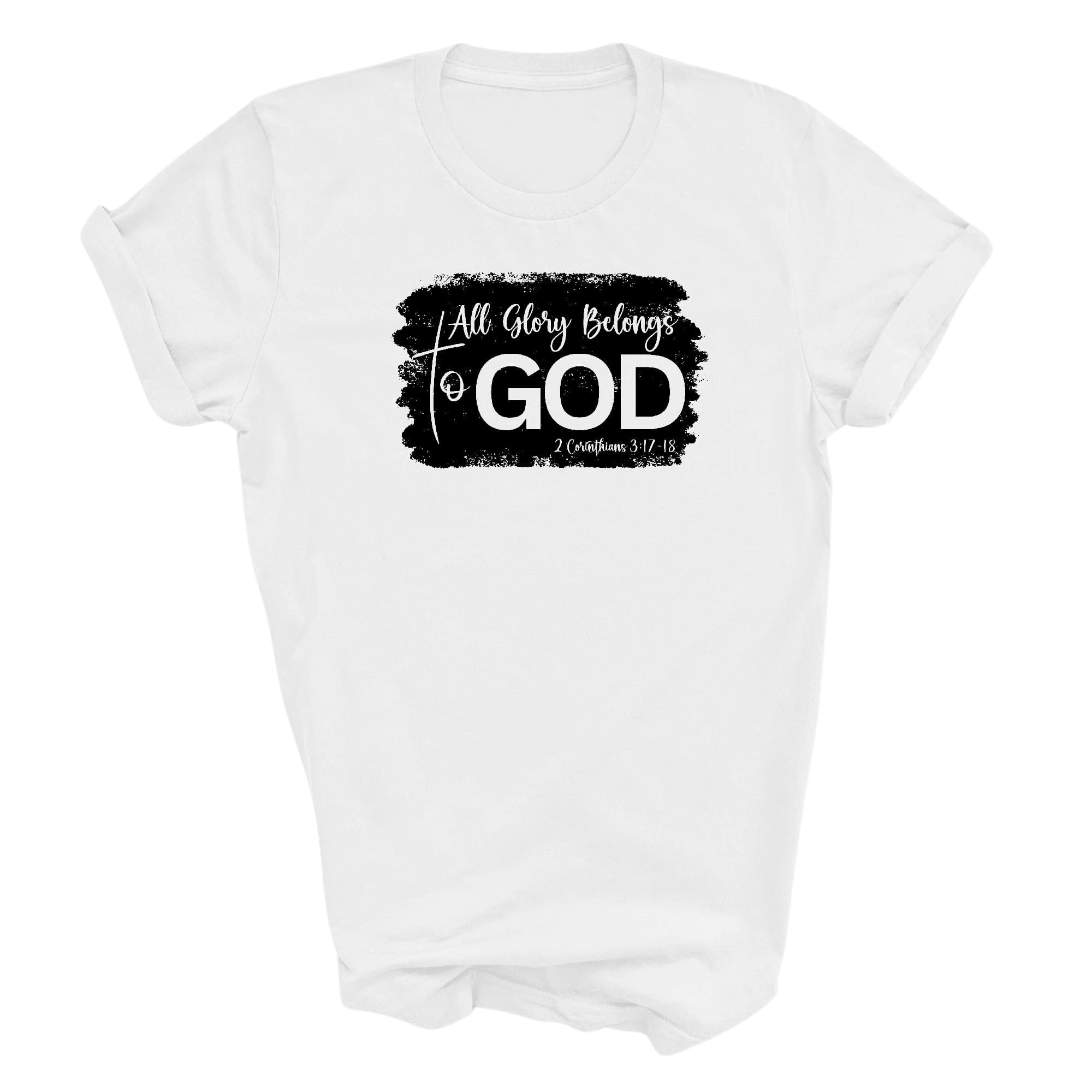 Graphic Tee T-shirt All Glory Belongs To God Christian Illustration