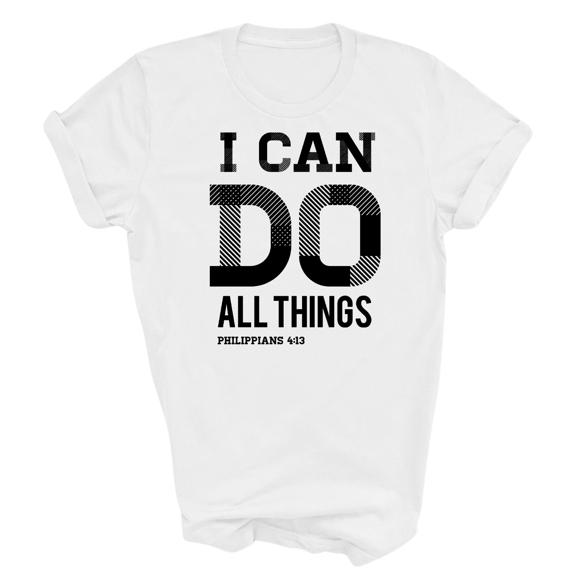 Graphic Tee T-shirt i Can Do All Things Philippians 4:13 Black