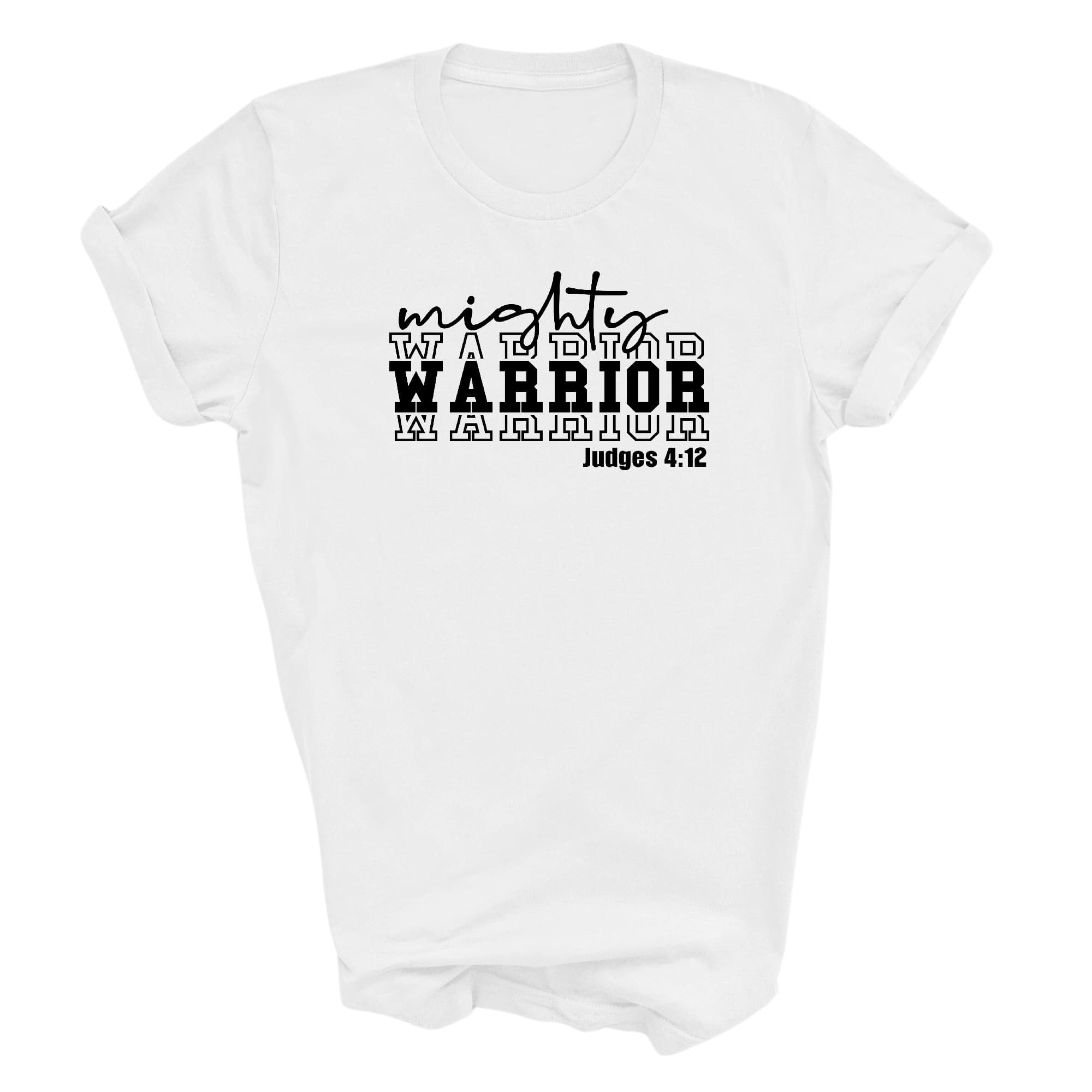 Graphic Tee T-shirt Mighty Warrior Black Illustration