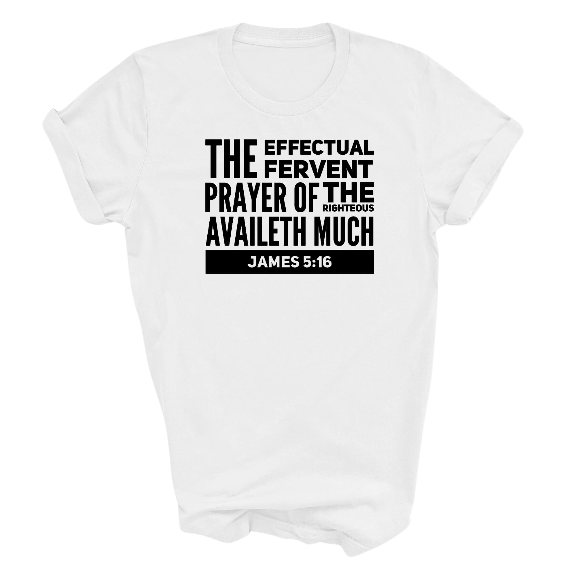 Graphic Tee T-shirt The Effectual Fervent Prayer Black Illustration