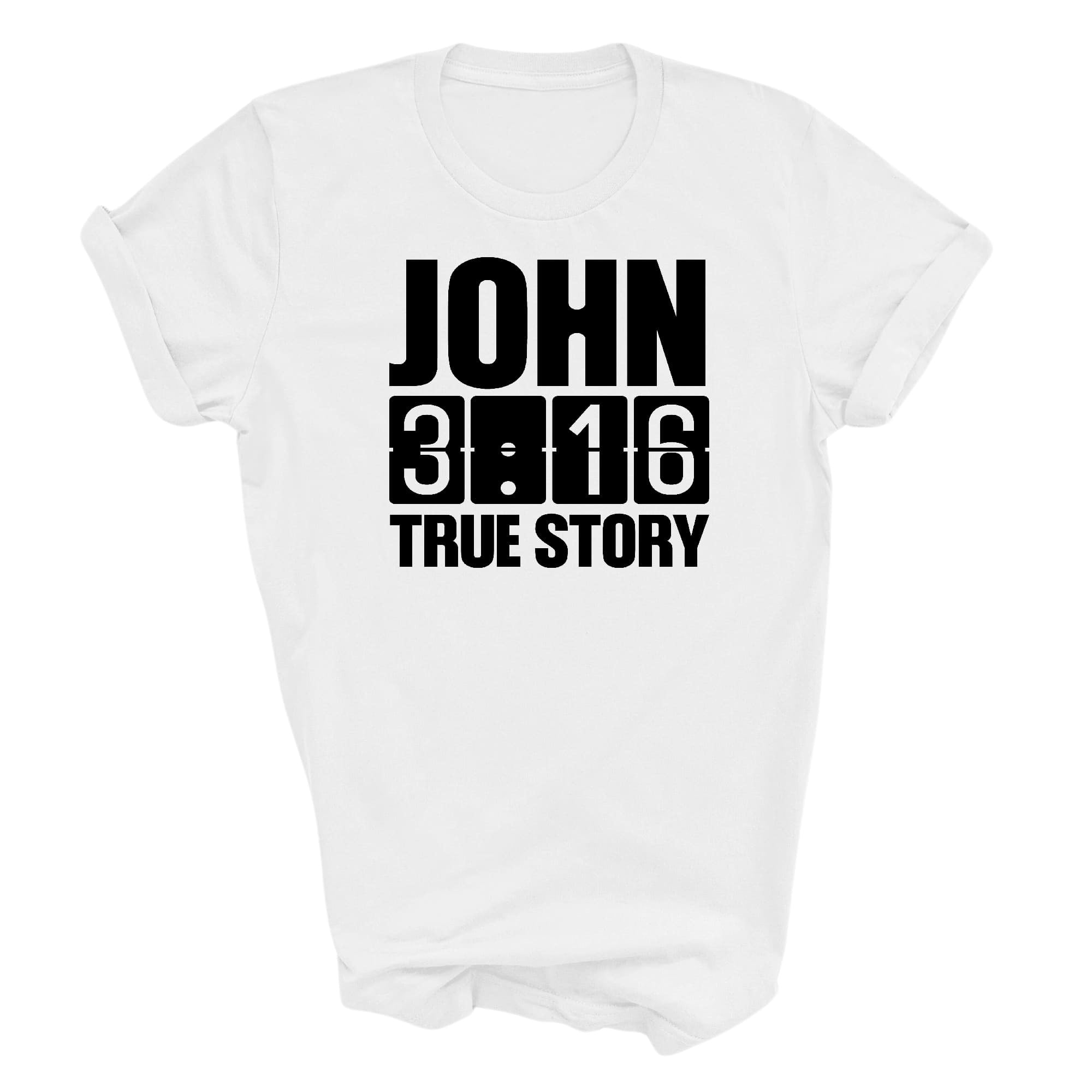 Graphic Tee T-shirt John 3:16 True Story - Scripture Inspiration,