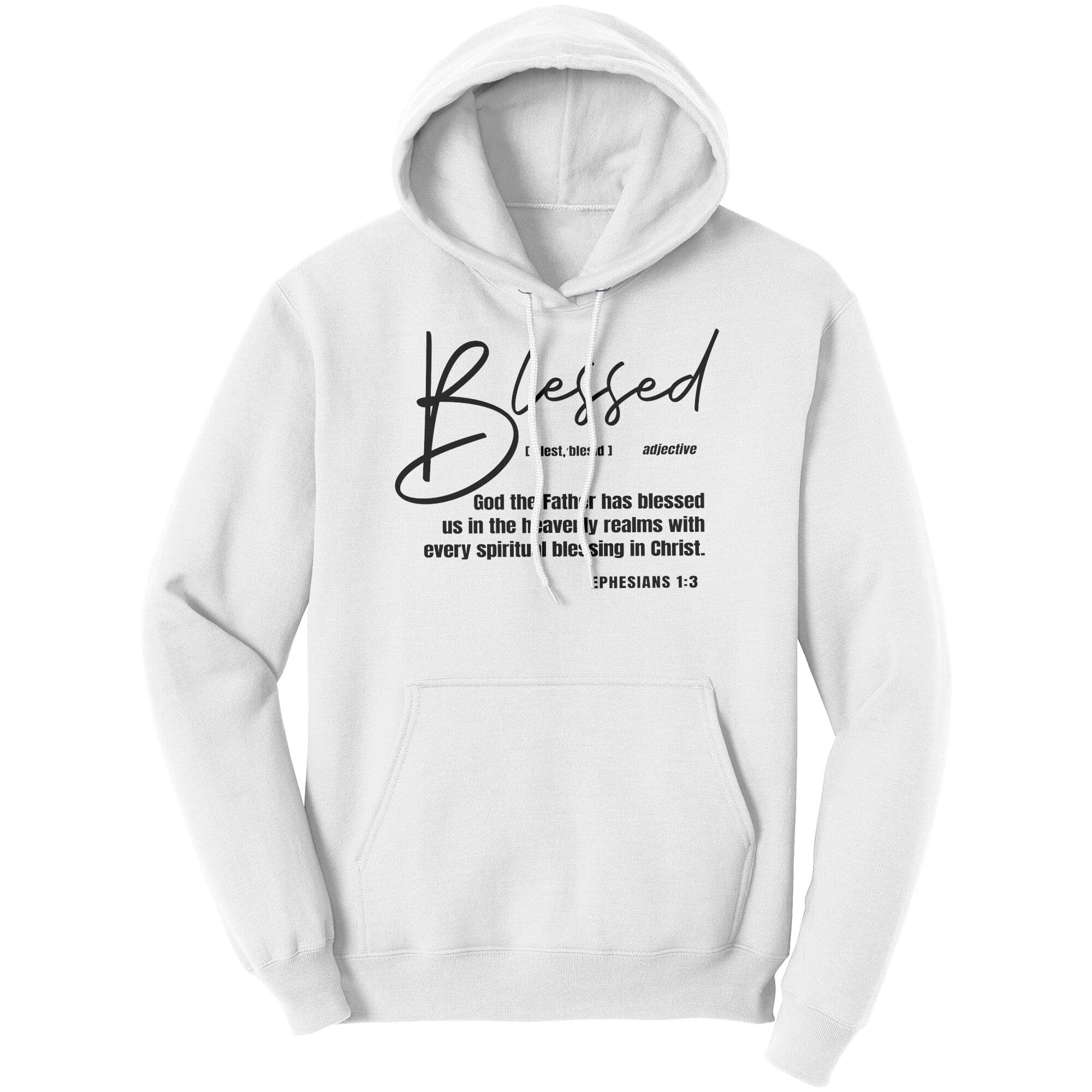 Graphic Hoodie Sweatshirt, Blessed Hooded Shirt