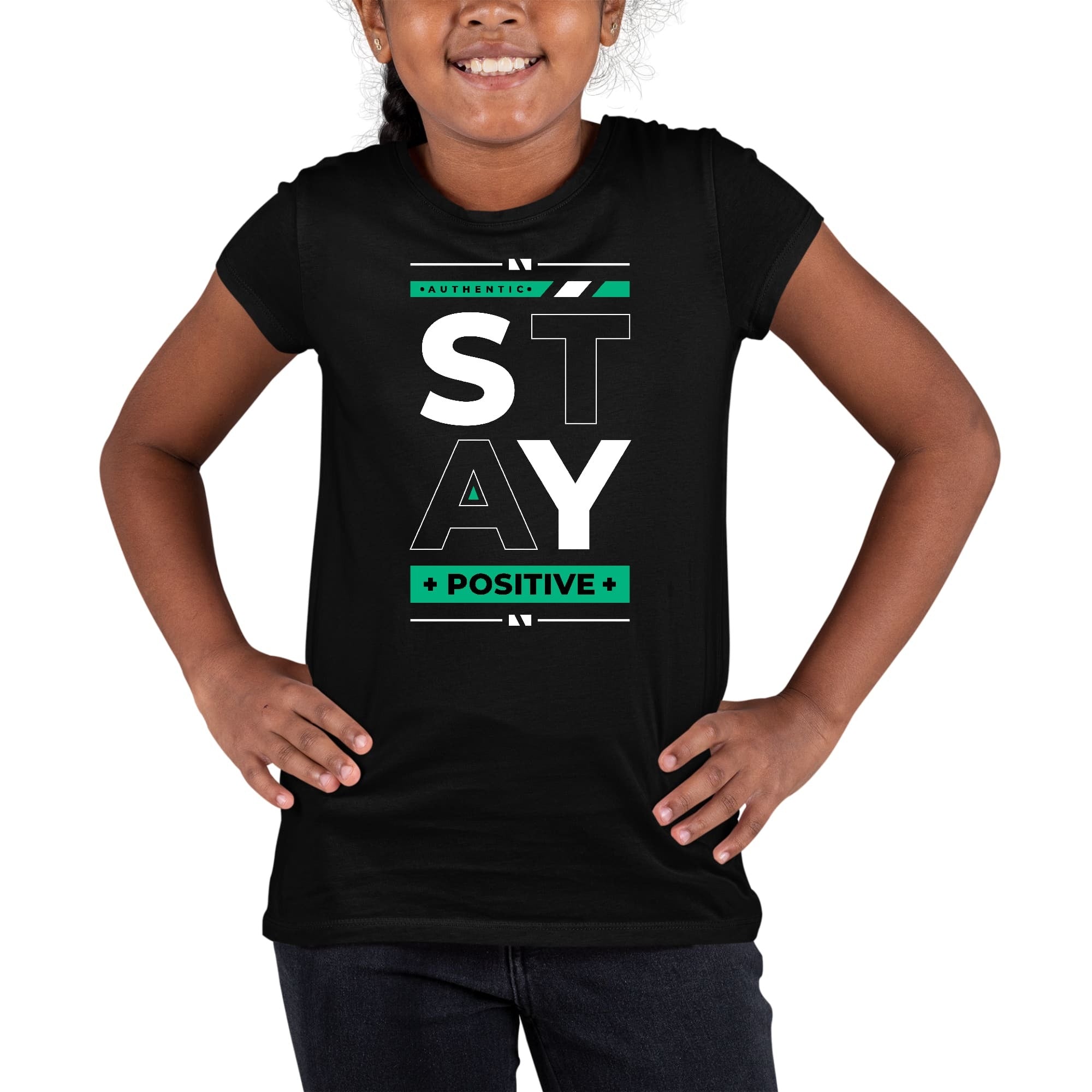 Girls T-shirt Stay Positive